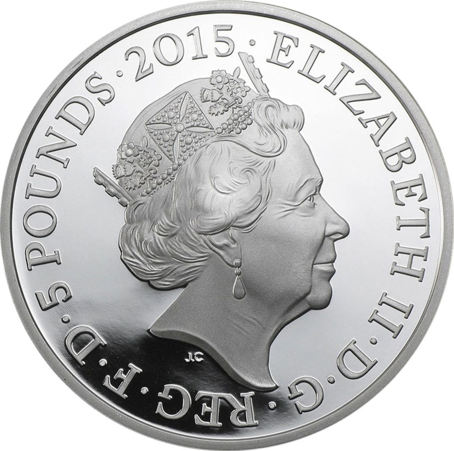 5 Pounds - Elizabeth II Animals at War; Silver Proof obverse