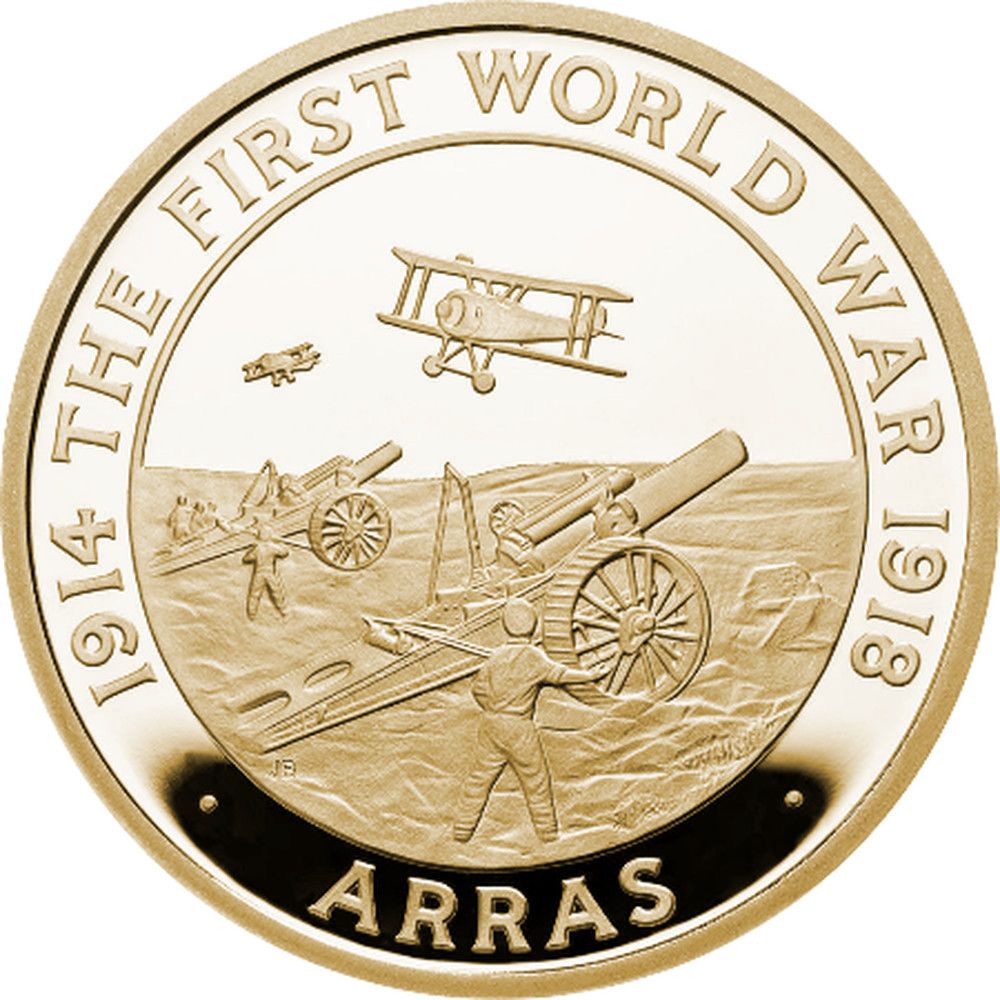 5 Pounds - Elizabeth II Arras; Gold Proof reverse