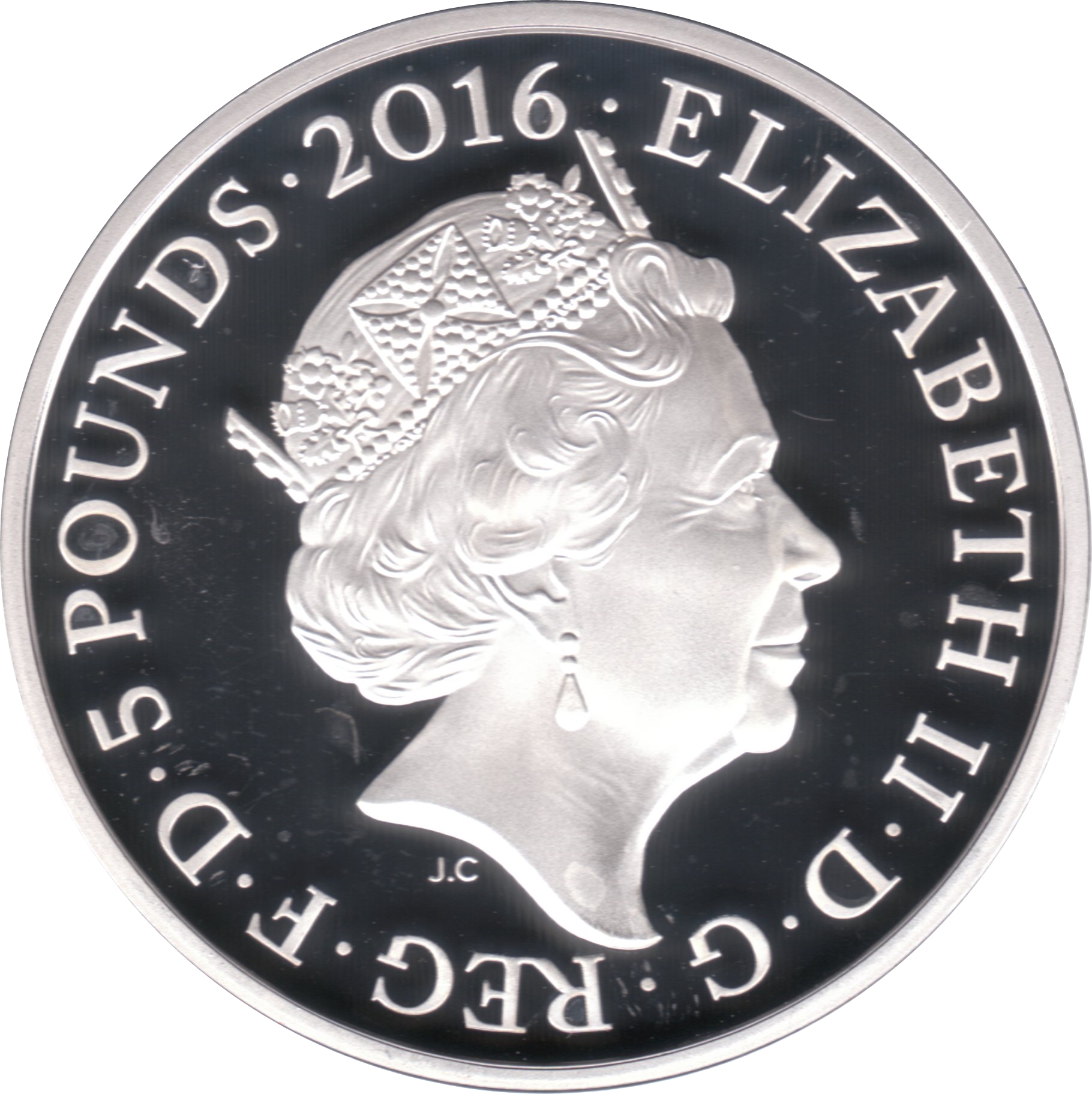 5 Pounds - Elizabeth II Battle of the Somme; Silver Proof obverse