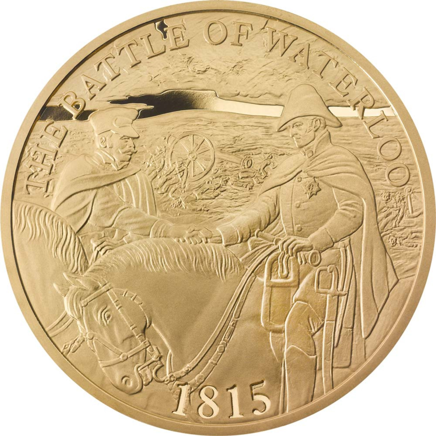 5 Pounds - Elizabeth II Battle of Waterloo; Gold Proof