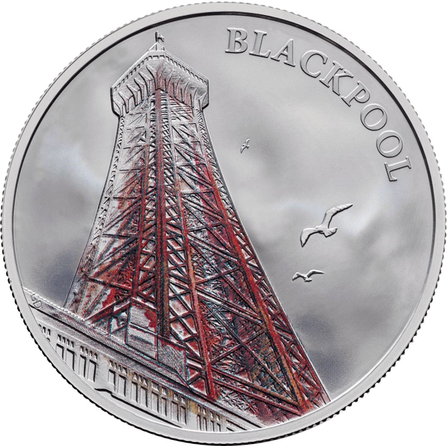 5 Pounds - Elizabeth II Blackpool; Silver Proof reverse