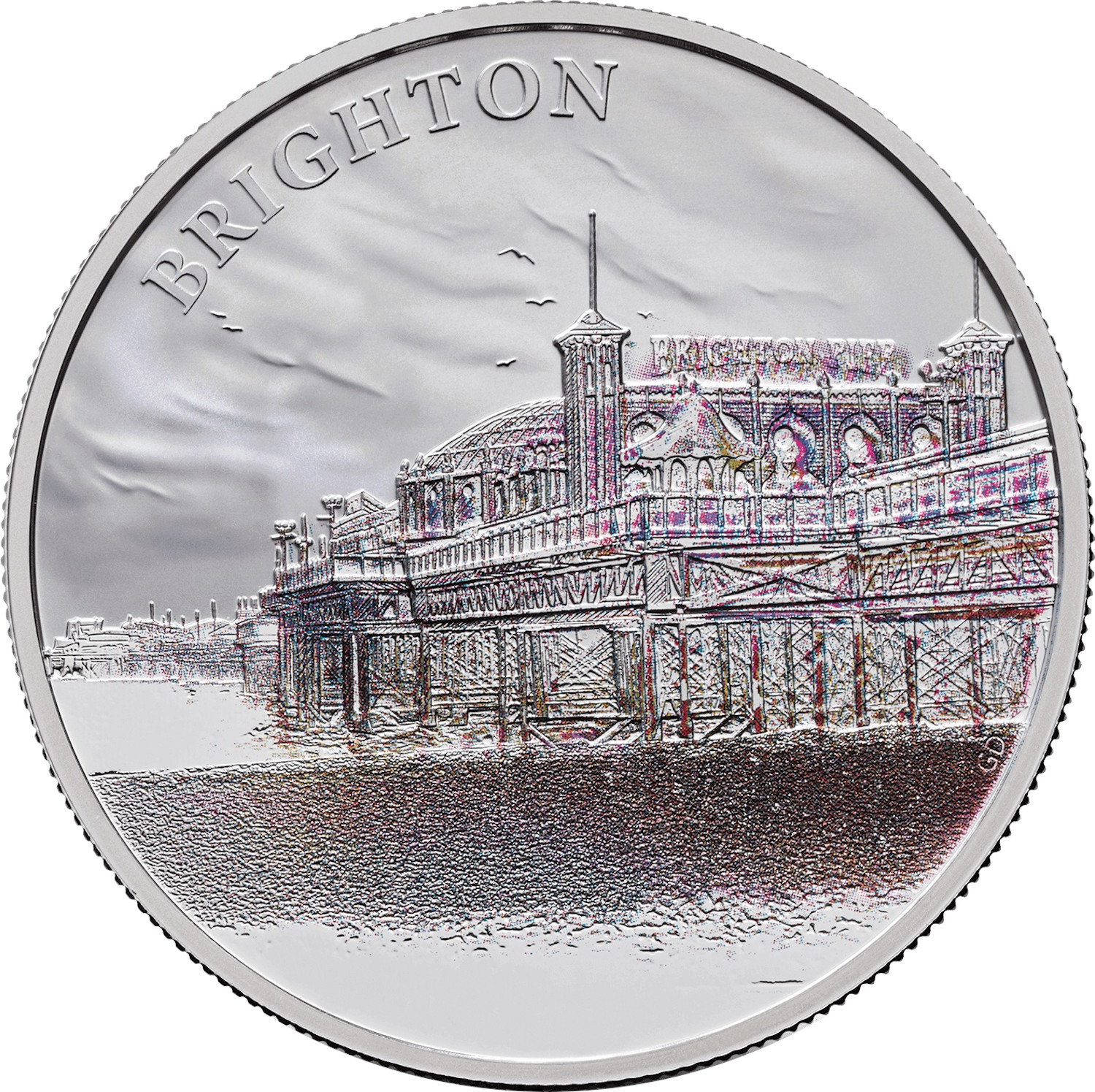 5 Pounds - Elizabeth II Brighton; Silver Proof reverse