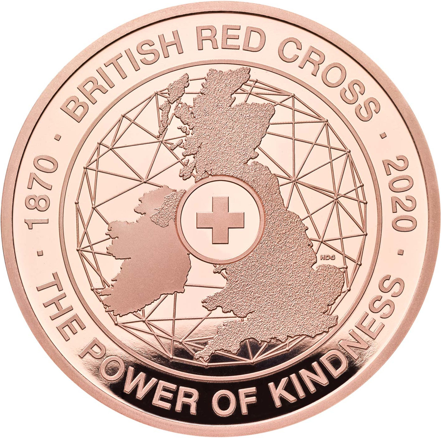5 Pounds - Elizabeth II British Red Cross; Gold Proof reverse