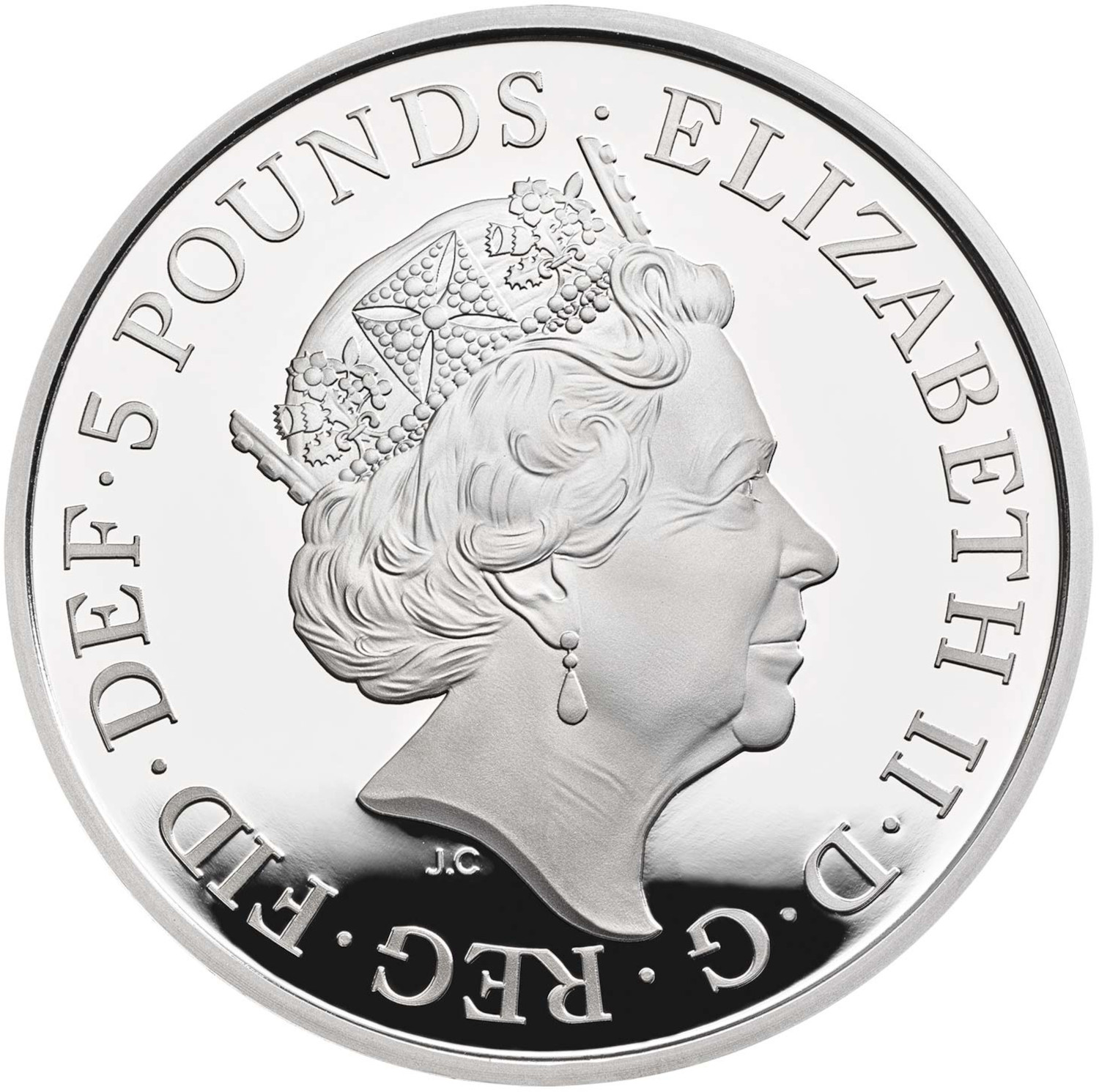 5 Pounds - Elizabeth II British Red Cross; Silver Piedfort obverse