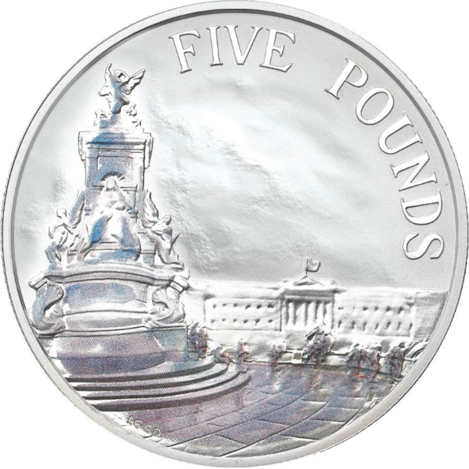 5 Pounds - Elizabeth II Buckingham Palace; Silver Proof