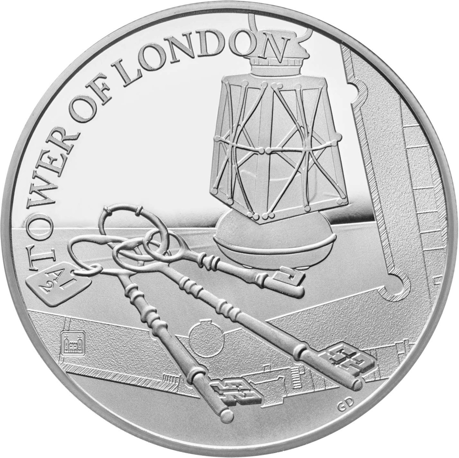 5 Pounds - Elizabeth II Ceremony of the Keys; Silver Proof reverse