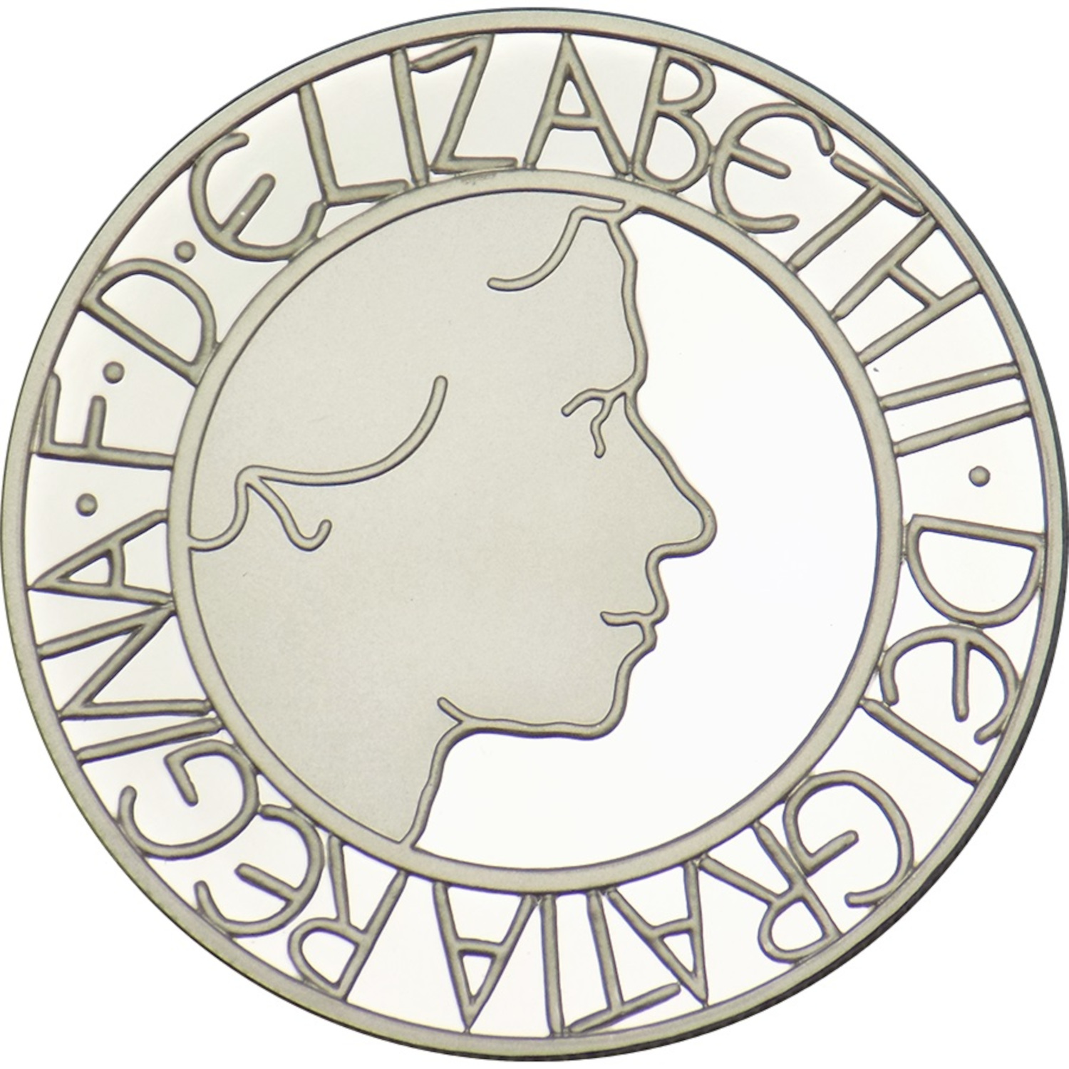 5 Pounds - Elizabeth II Coronation Jubilee; Silver Proof obverse