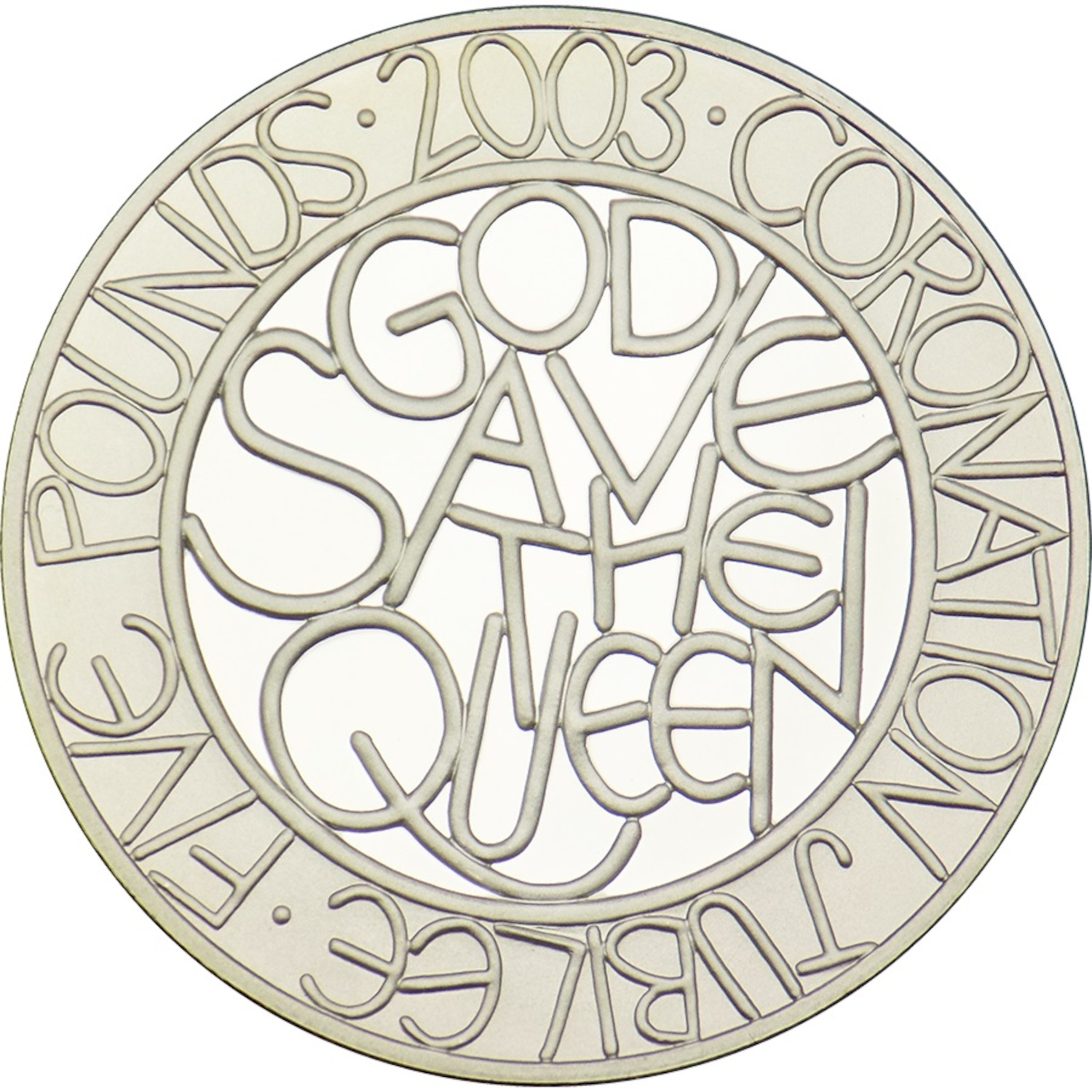 5 Pounds - Elizabeth II Coronation Jubilee; Silver Proof