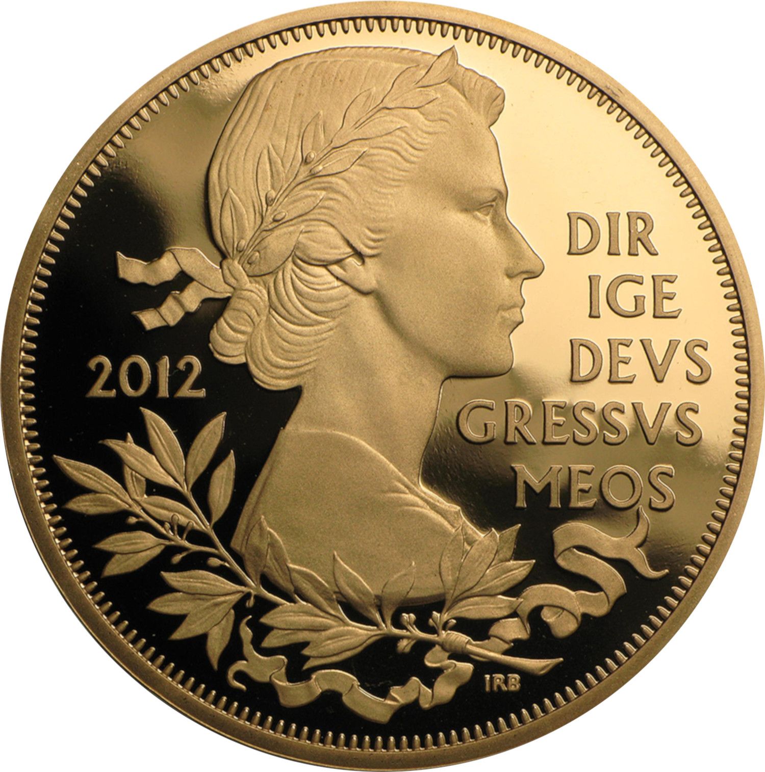 5 Pounds - Elizabeth II Diamond Jubilee; Gold Proof reverse