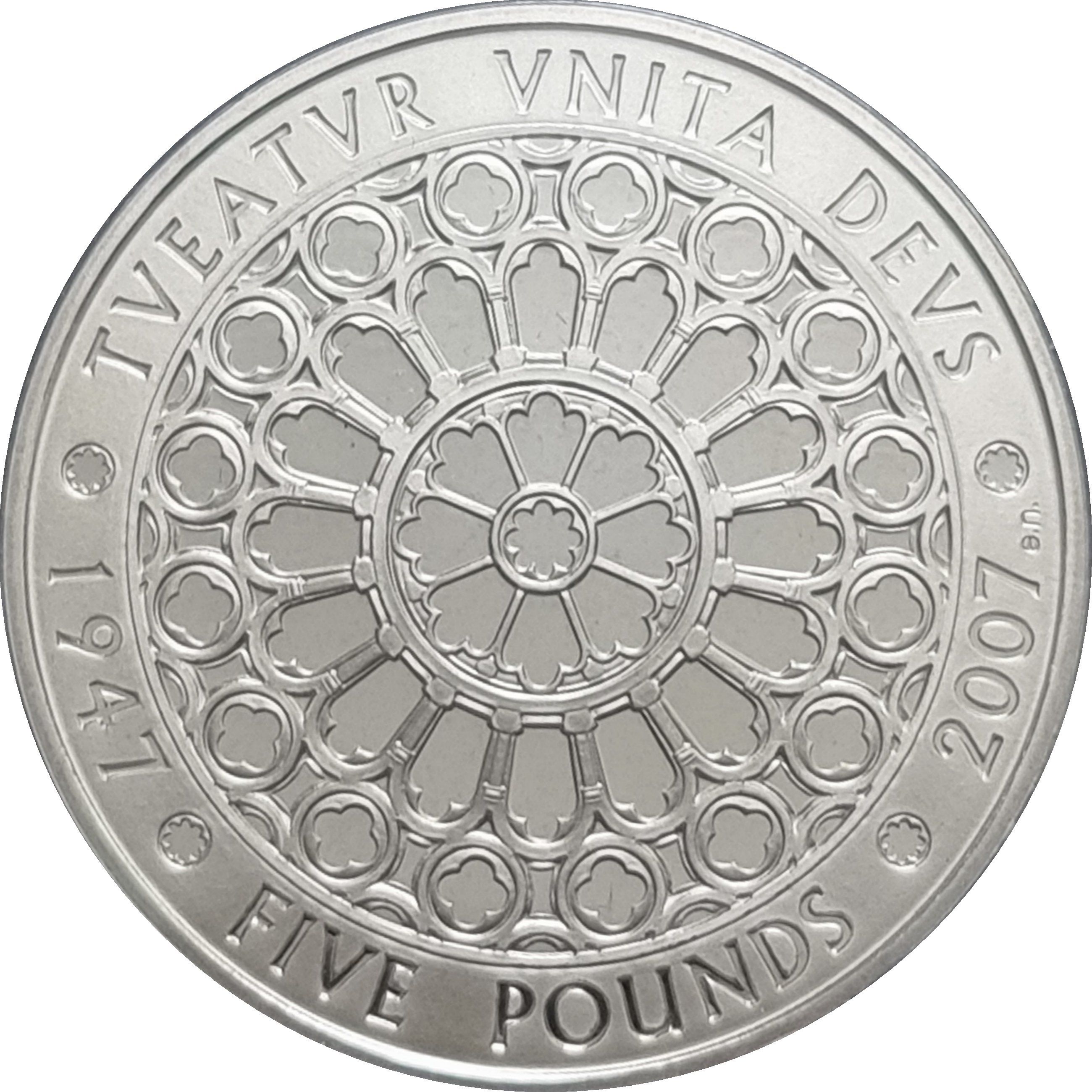 5 Pounds - Elizabeth II Diamond Wedding reverse
