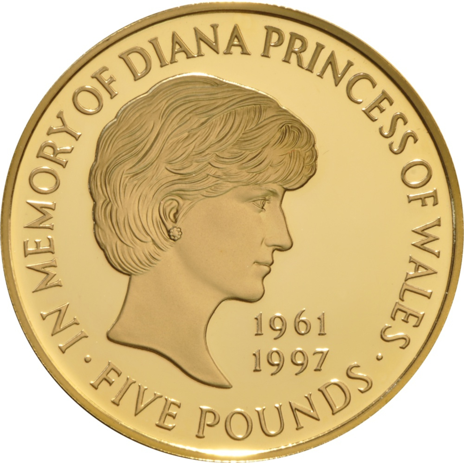 5 Pounds - Elizabeth II Diana, Princess of Wales; Gold Proof