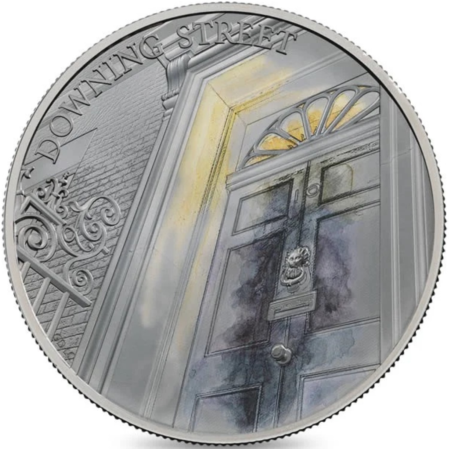 5 Pounds - Elizabeth II Downing Street; Silver Proof reverse