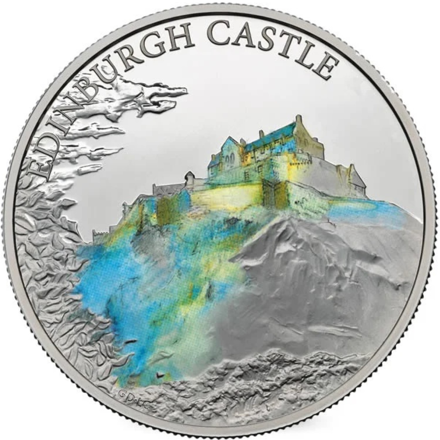 5 Pounds - Elizabeth II Edinburgh Castle; Silver Proof reverse