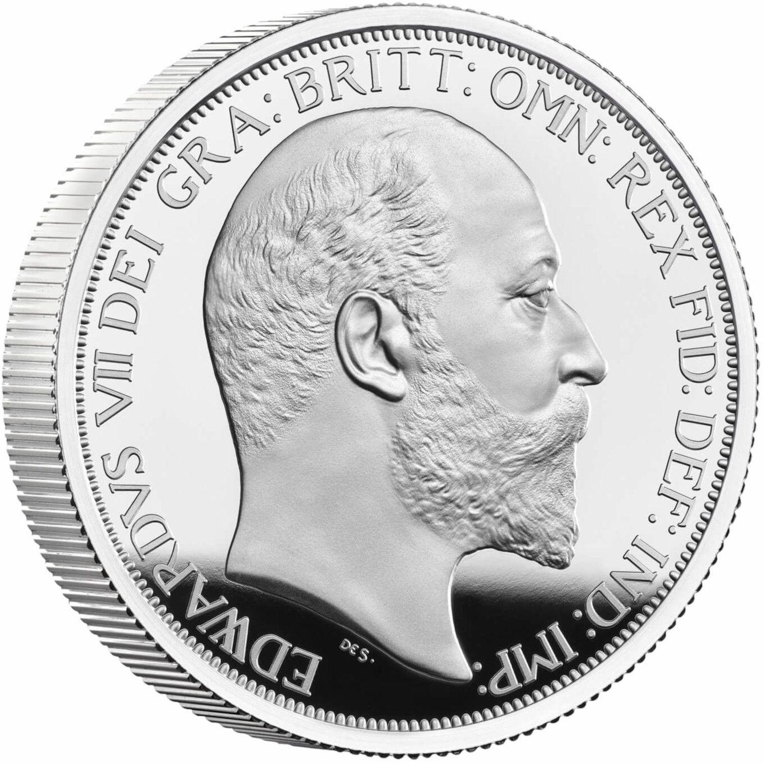 5 Pounds - Elizabeth II Edward VII; Silver Proof reverse