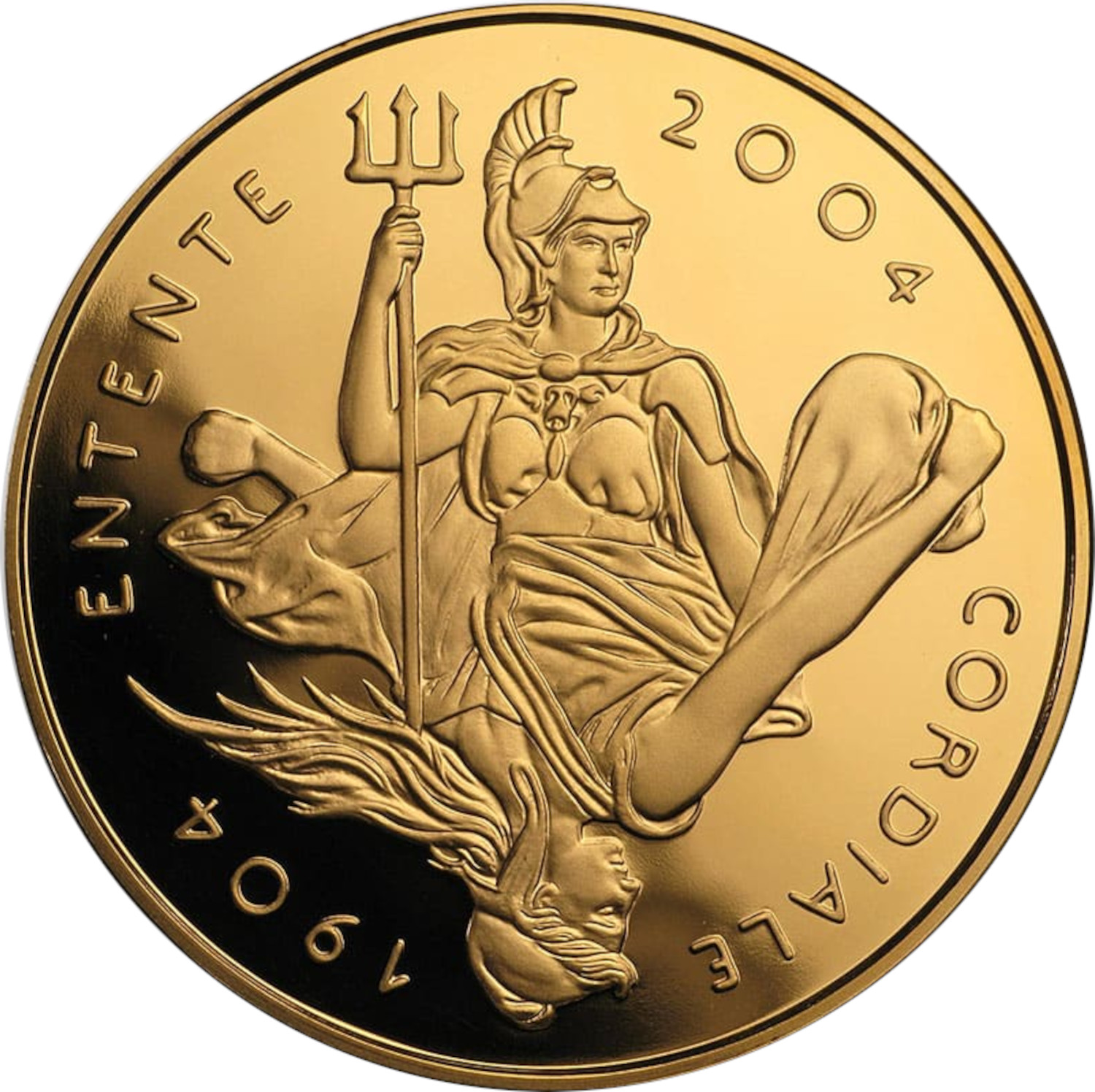 5 Pounds - Elizabeth II Entente Cordiale; Gold Proof