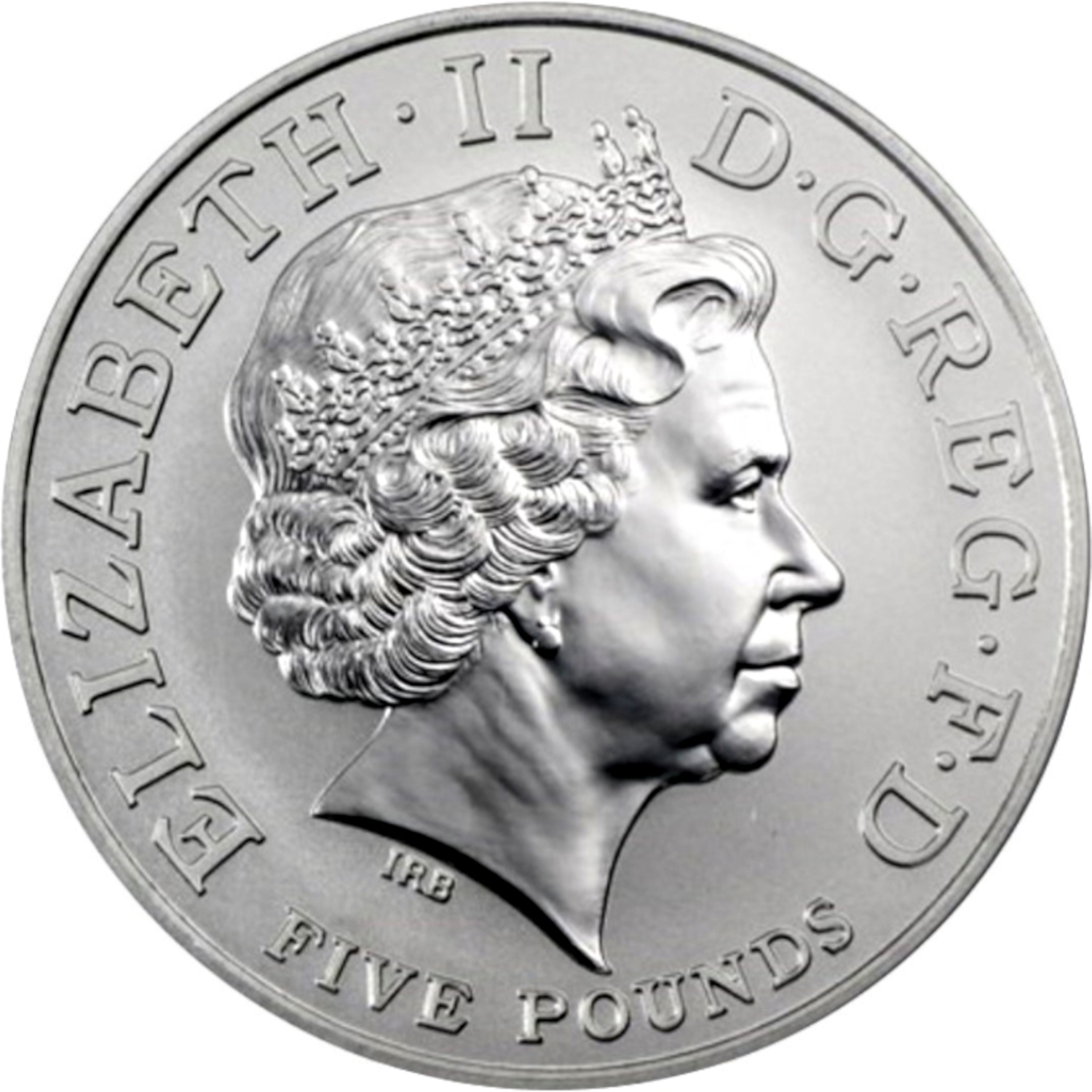 5 Pounds - Elizabeth II Entente Cordiale; Silver Proof obverse