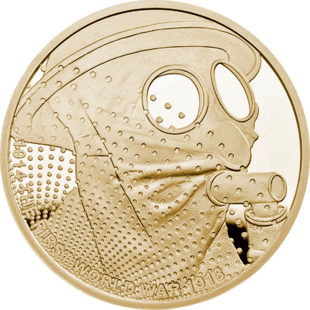 5 Pounds - Elizabeth II Gas; Gold Proof reverse