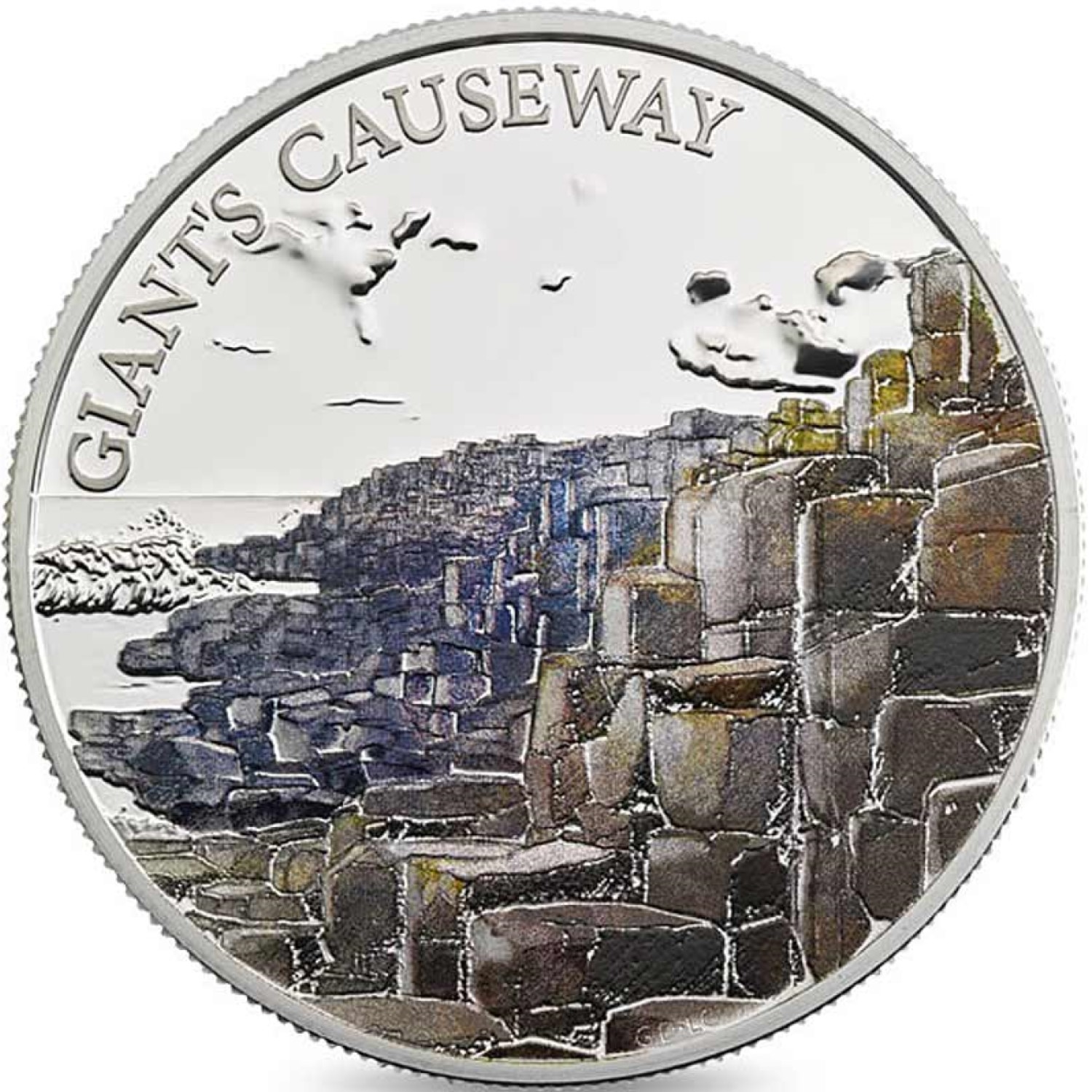 5 Pounds - Elizabeth II Giant's Causeway; Silver Proof reverse