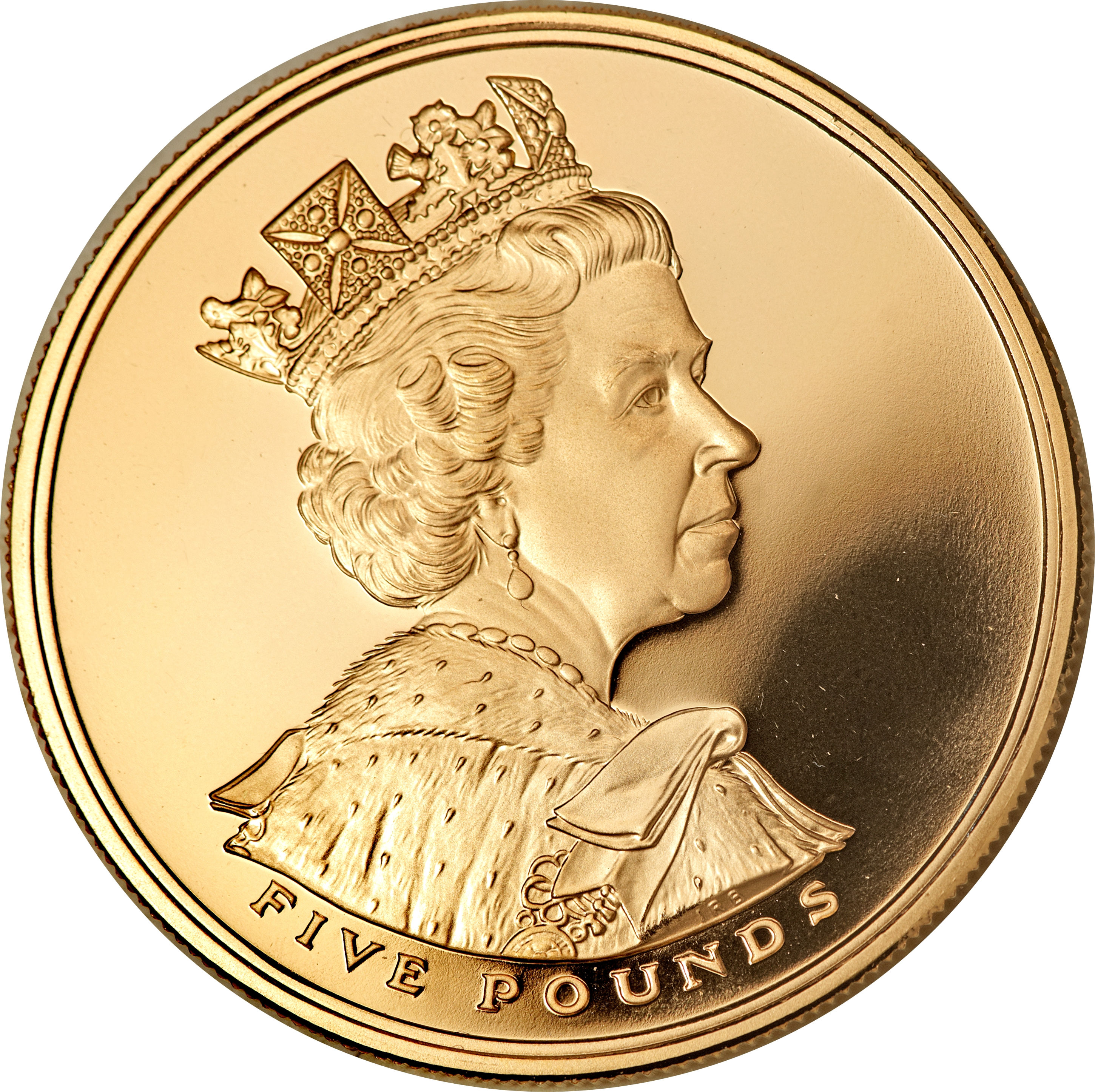 5 Pounds - Elizabeth II Golden Jubilee; Gold Proof