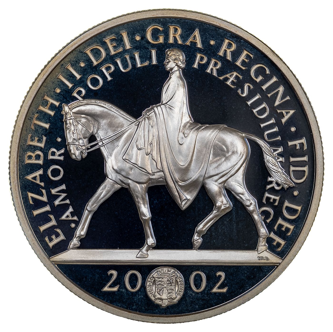 5 Pounds - Elizabeth II Golden Jubilee; Silver Proof obverse