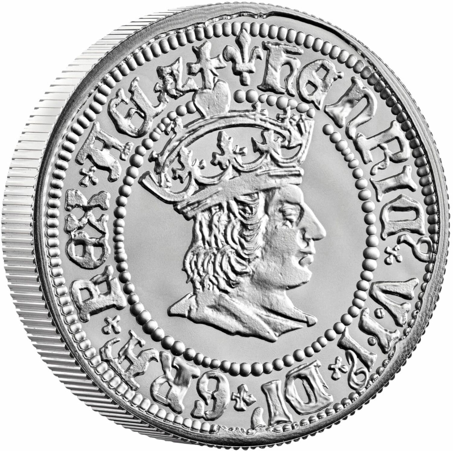 5 Pounds - Elizabeth II Henry VII; Silver Proof reverse