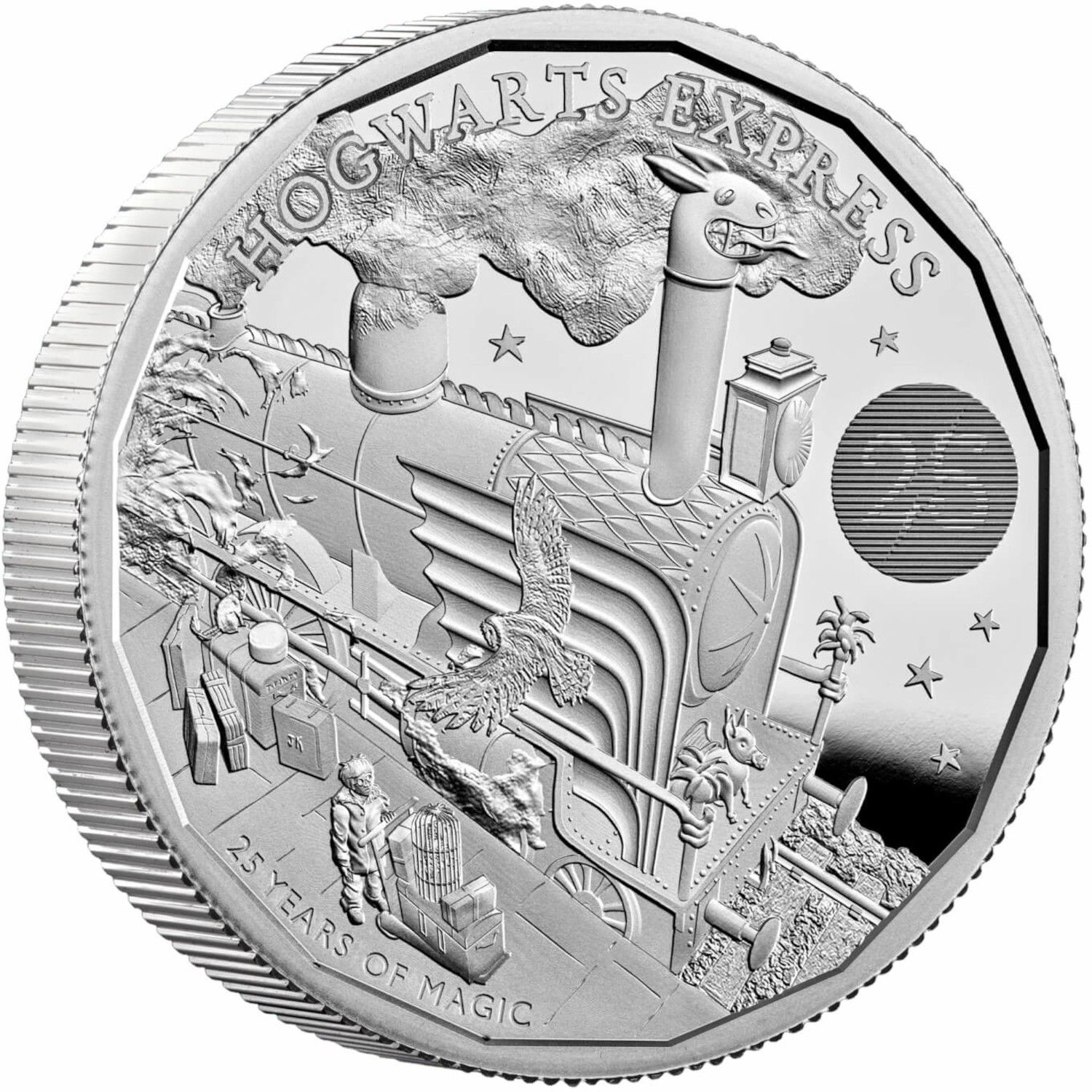 5 Pounds - Elizabeth II Hogwarts Express; Silver Proof reverse