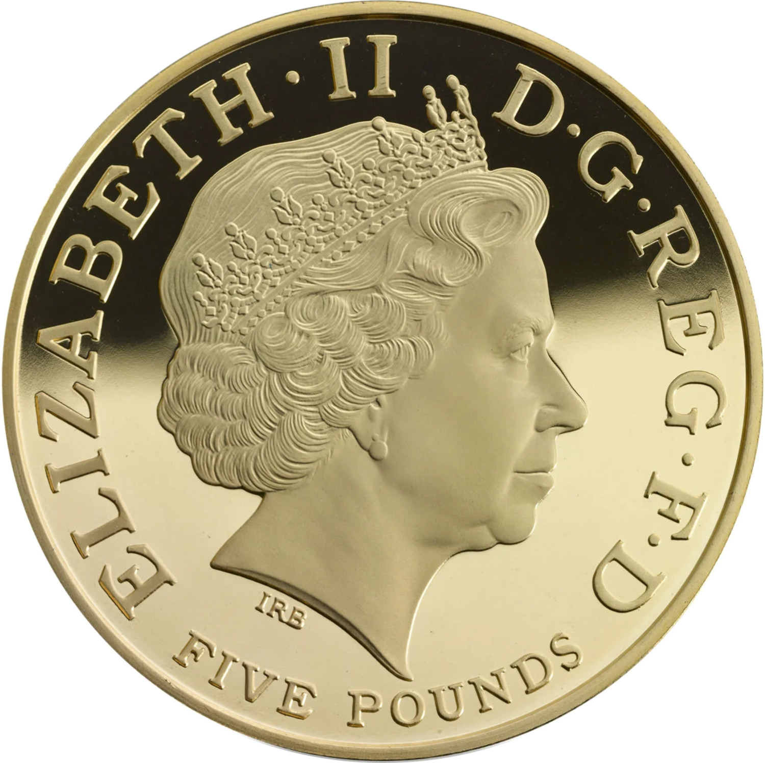 5 Pounds - Elizabeth II Horatio Nelson; Gold Proof obverse