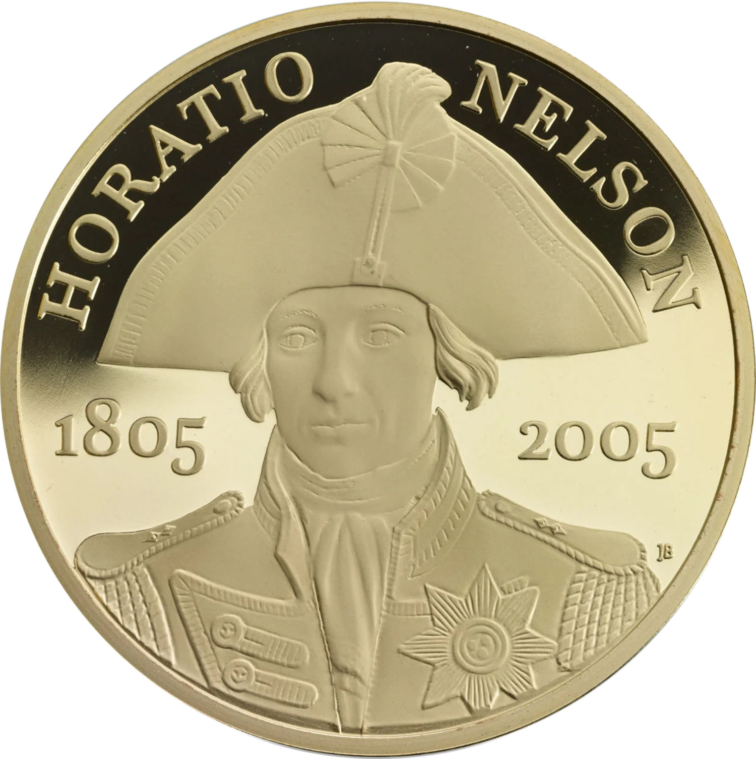 5 Pounds - Elizabeth II Horatio Nelson; Gold Proof