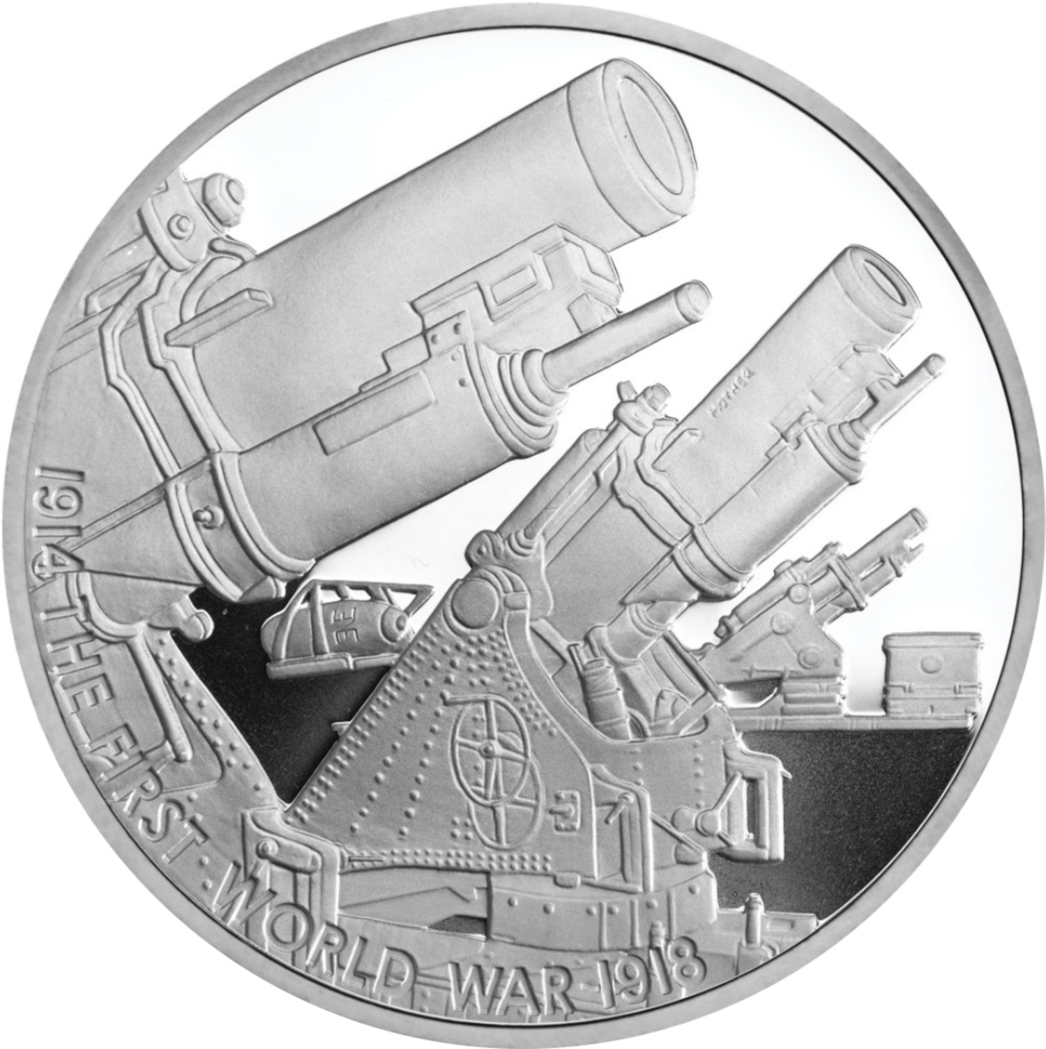 5 Pounds - Elizabeth II Howitzer Gun; Silver Proof reverse
