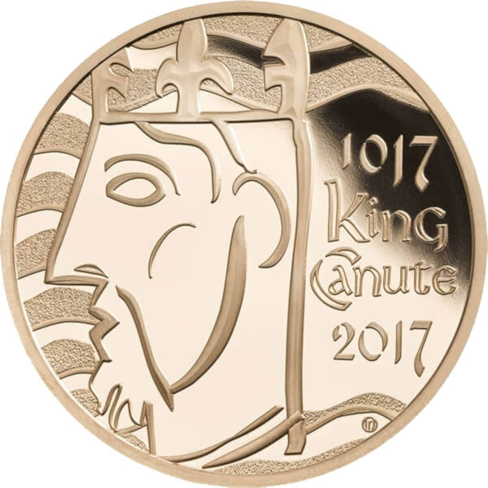 5 Pounds - Elizabeth II King Canute; Gold Proof reverse