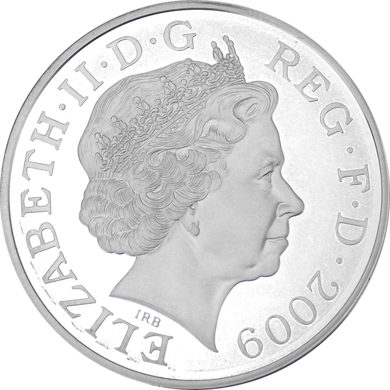 5 Pounds - Elizabeth II King Henry VIII; Silver Piedfort obverse