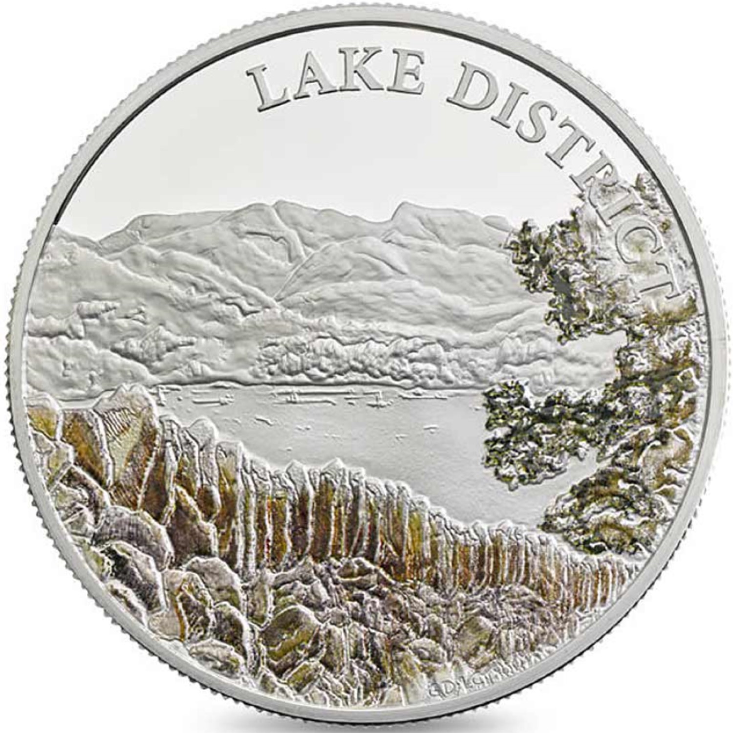 5 Pounds - Elizabeth II Lake District; Silver Proof reverse