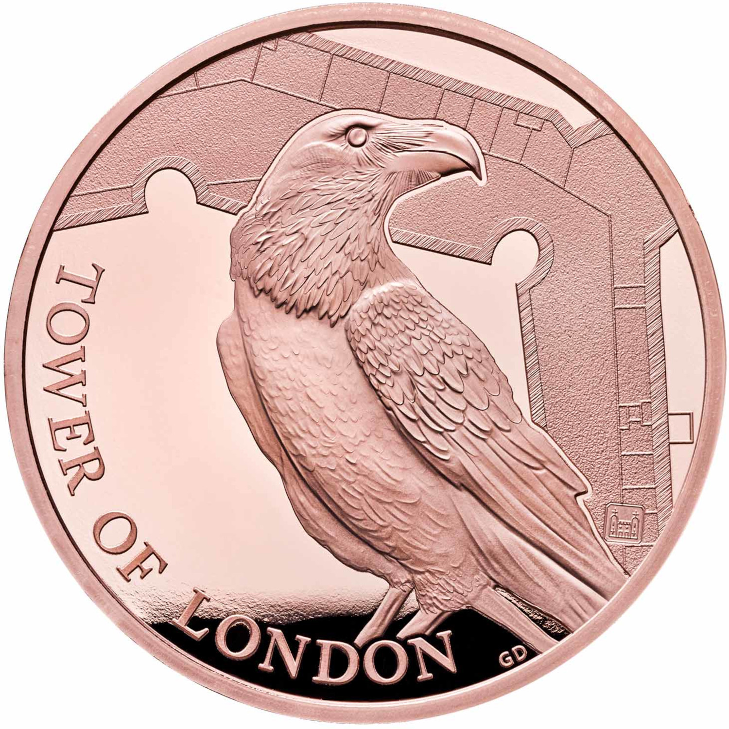 5 Pounds - Elizabeth II Legend of the Ravens; Gold Proof reverse