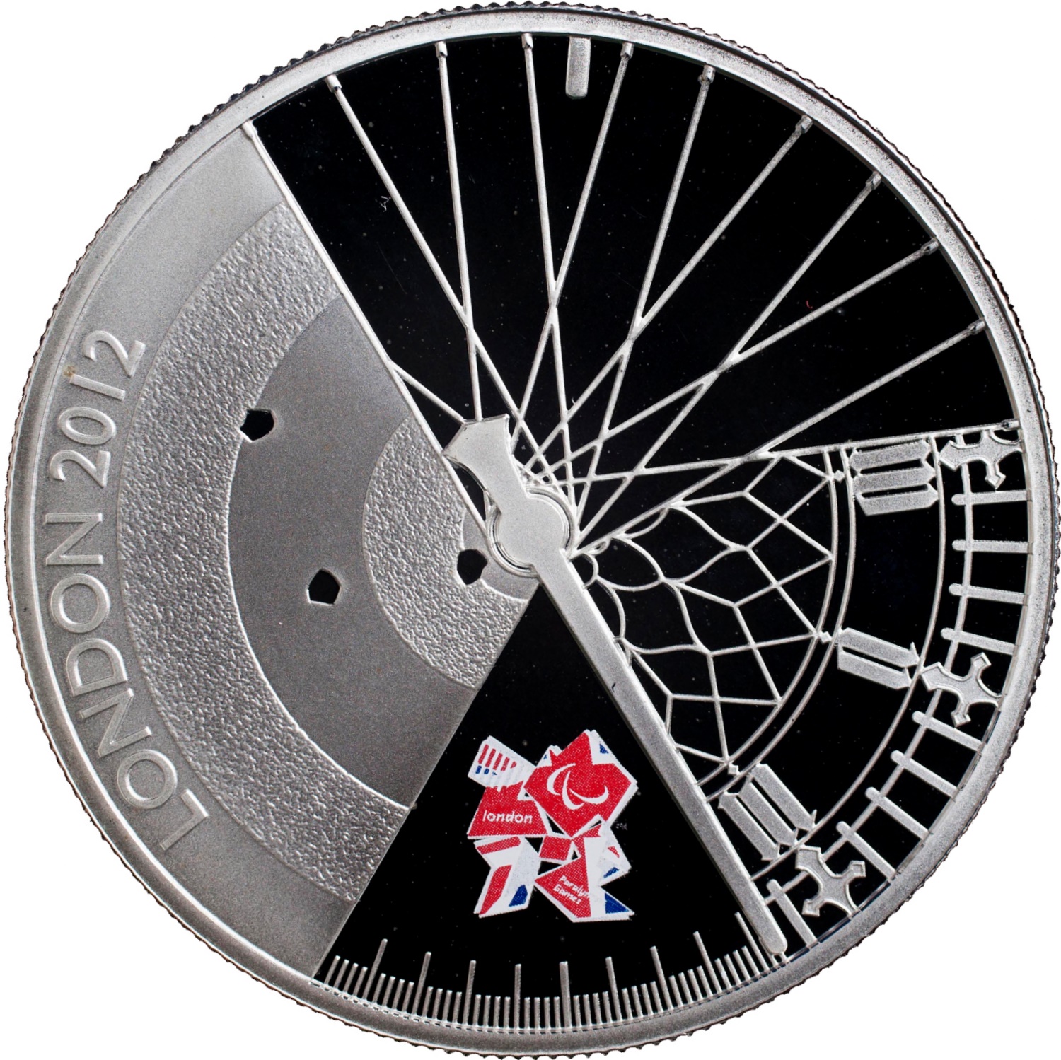 5 Pounds - Elizabeth II London Paralympics; Silver Proof reverse