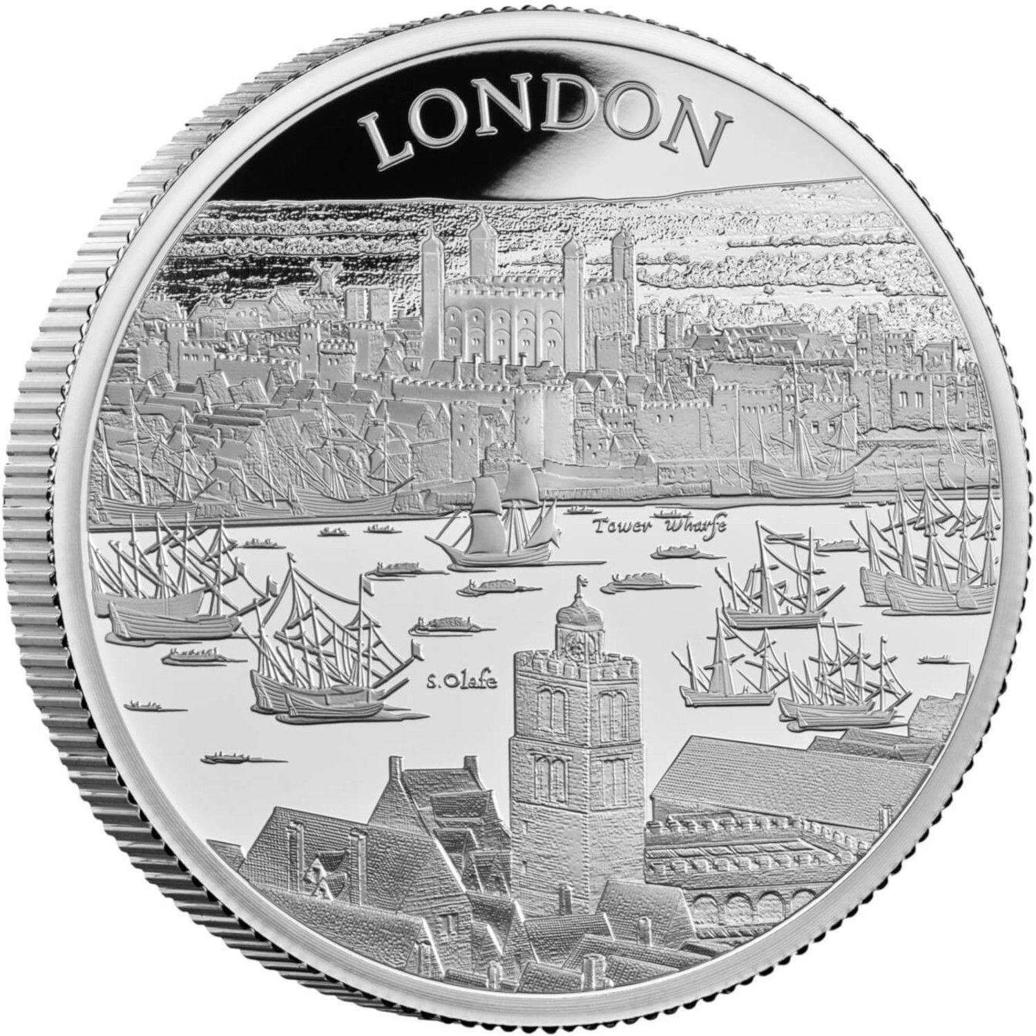 5 Pounds - Elizabeth II London; Silver Proof reverse