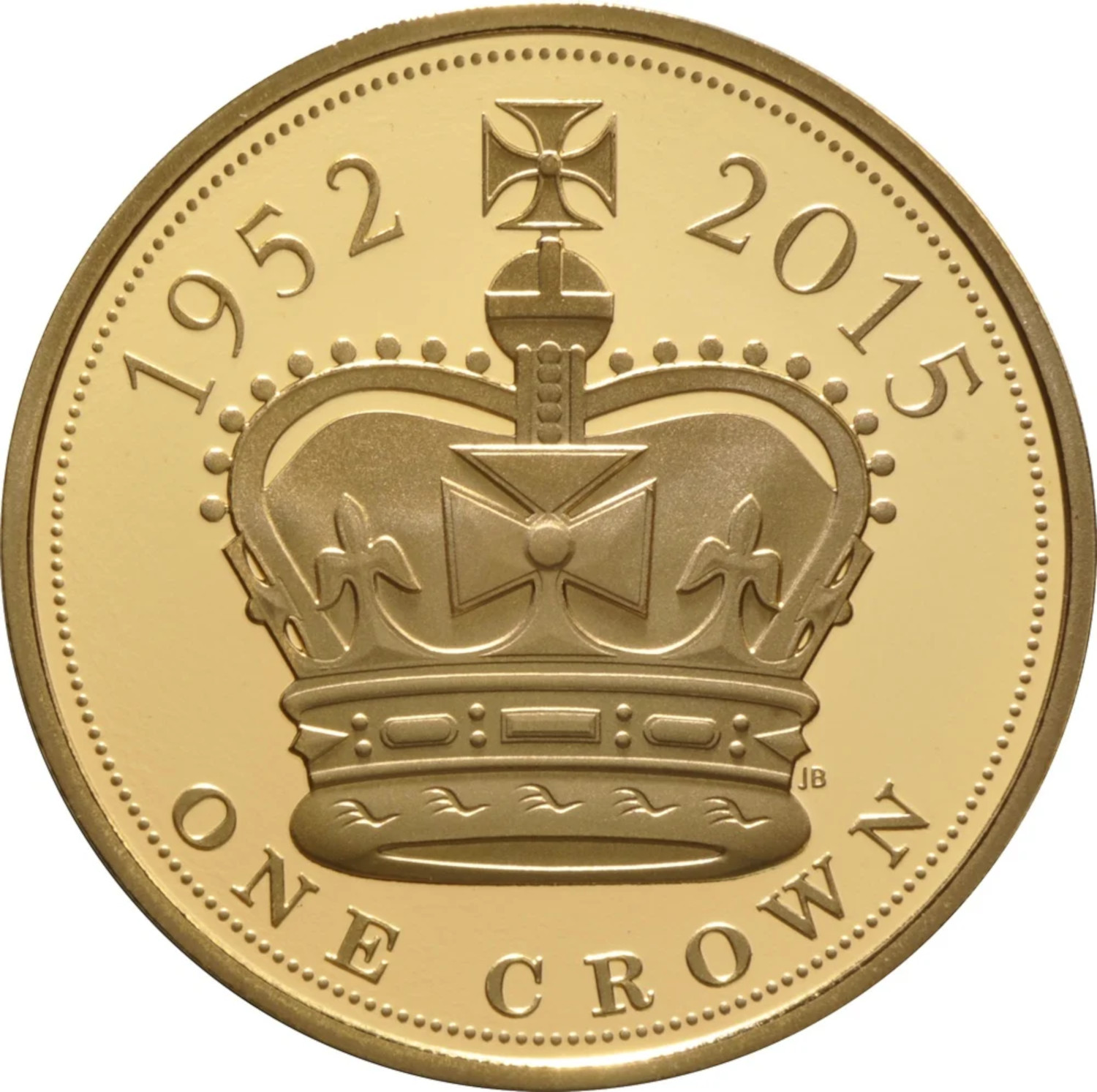 5 Pounds - Elizabeth II Longest Reign; Gold Proof reverse