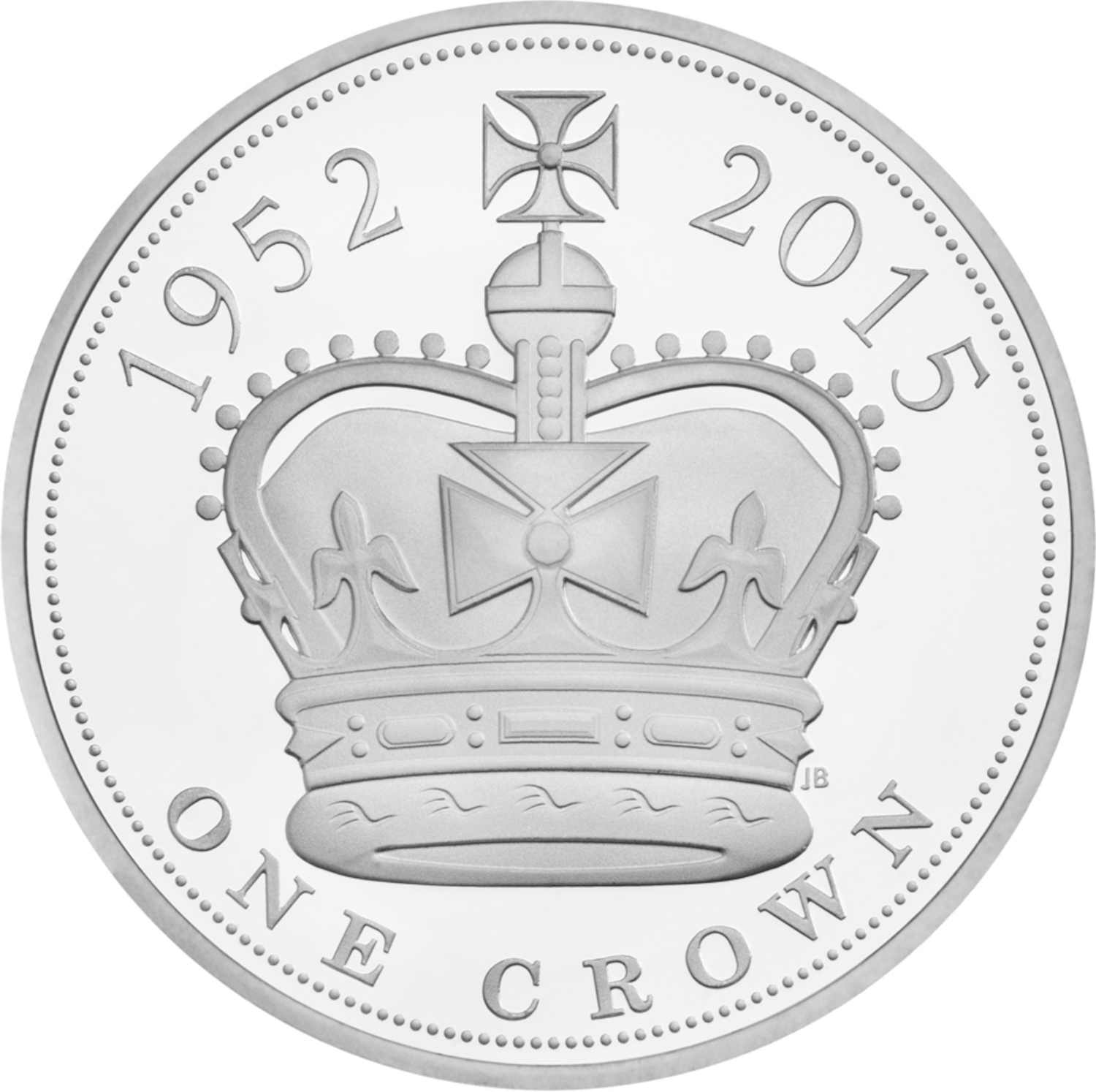 5 Pounds - Elizabeth II Longest Reign; Silver Proof reverse