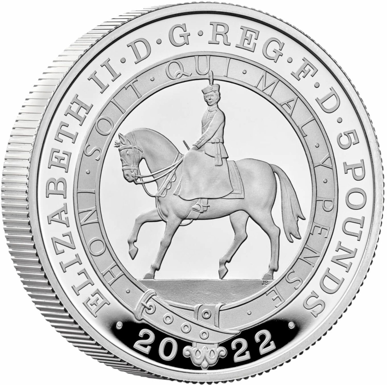 5 Pounds - Elizabeth II Platinum Jubilee; 2oz Silver Proof obverse