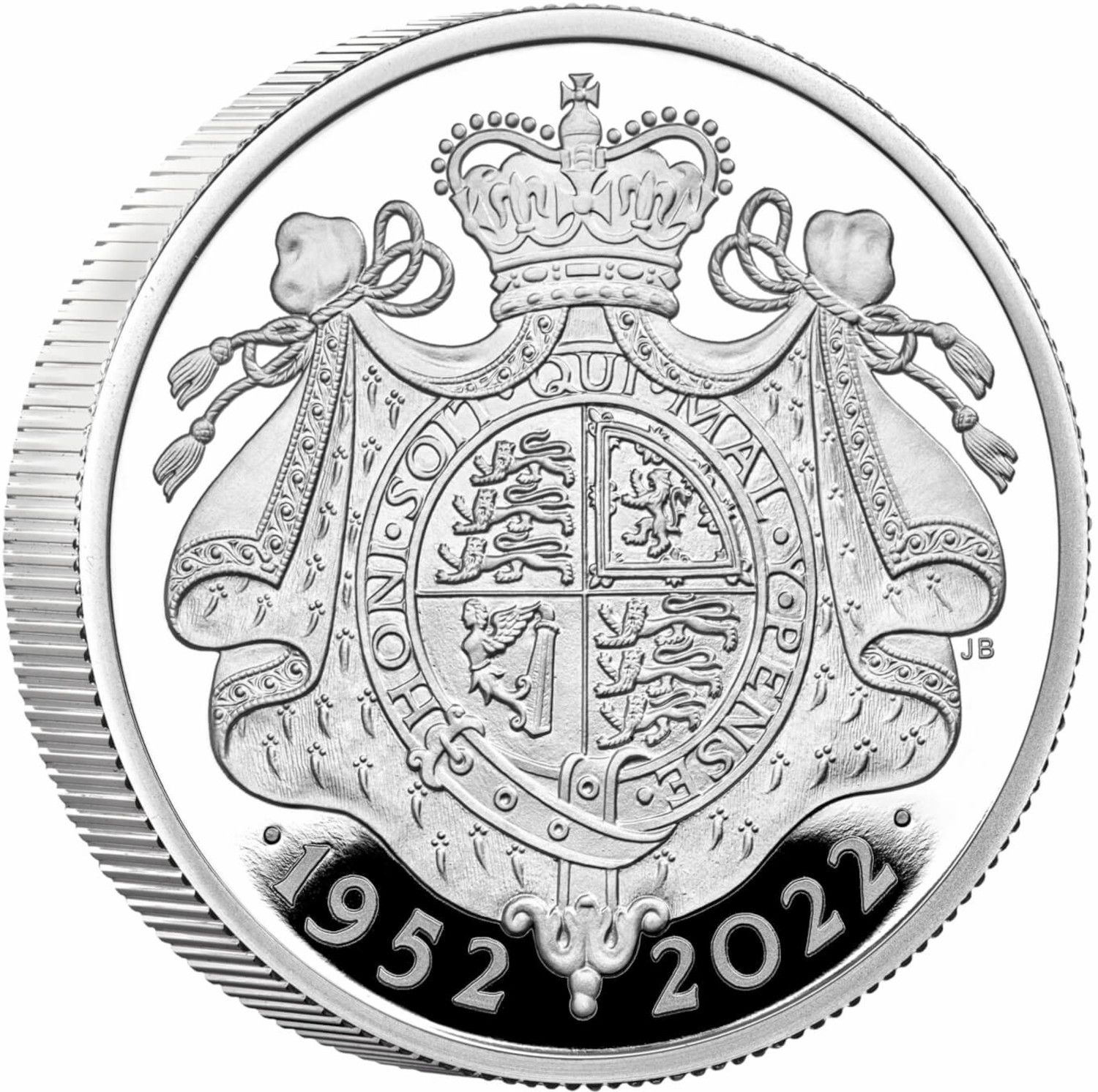 5 Pounds - Elizabeth II Platinum Jubilee; 2oz Silver Proof reverse