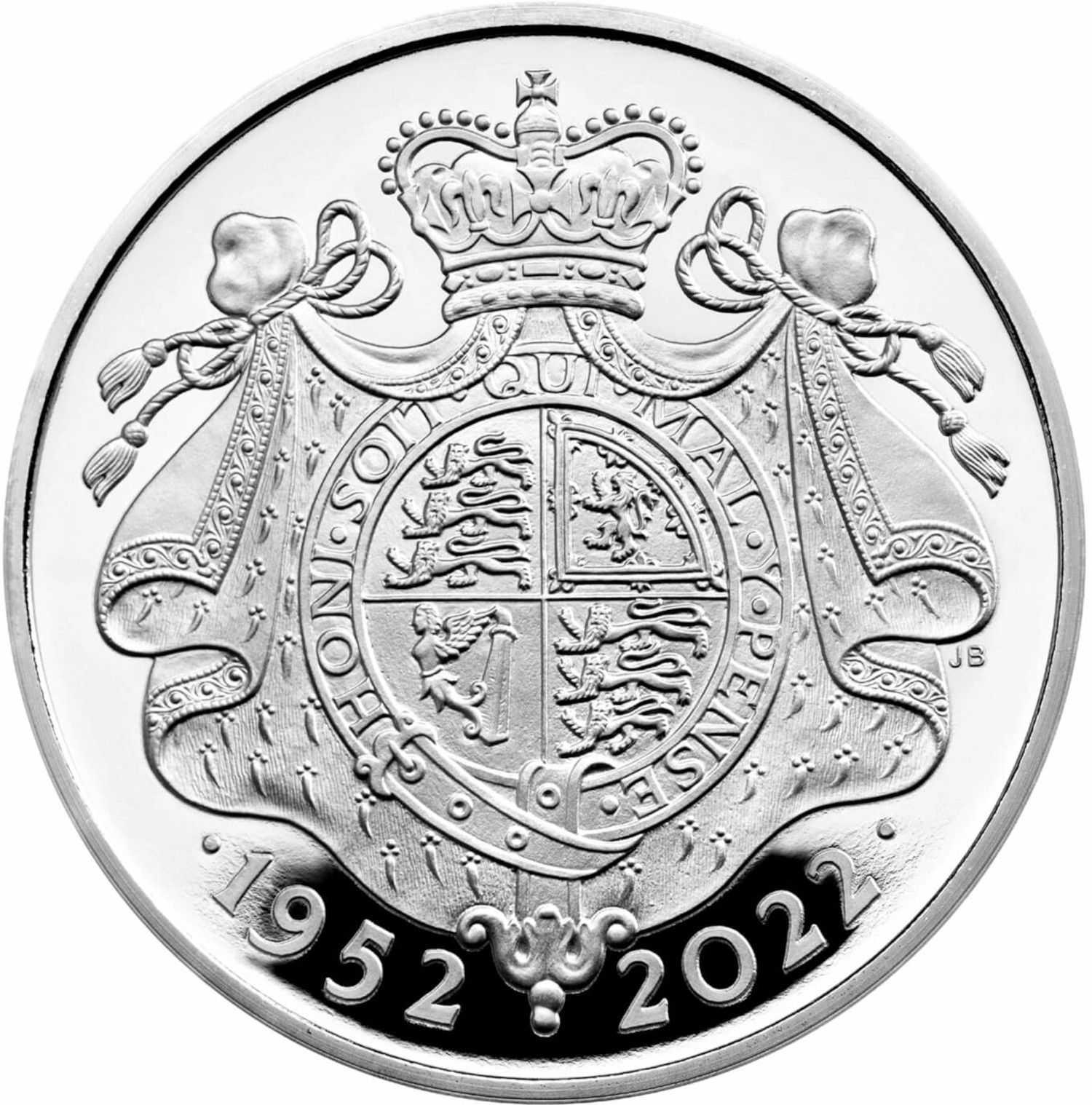 5 Pounds - Elizabeth II Platinum Jubilee; Silver Piedfort reverse