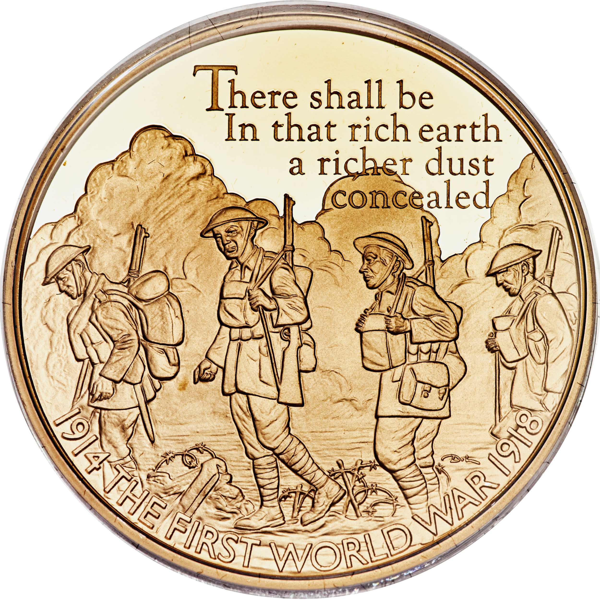 5 Pounds - Elizabeth II Poetry and Language; Gold Proof reverse