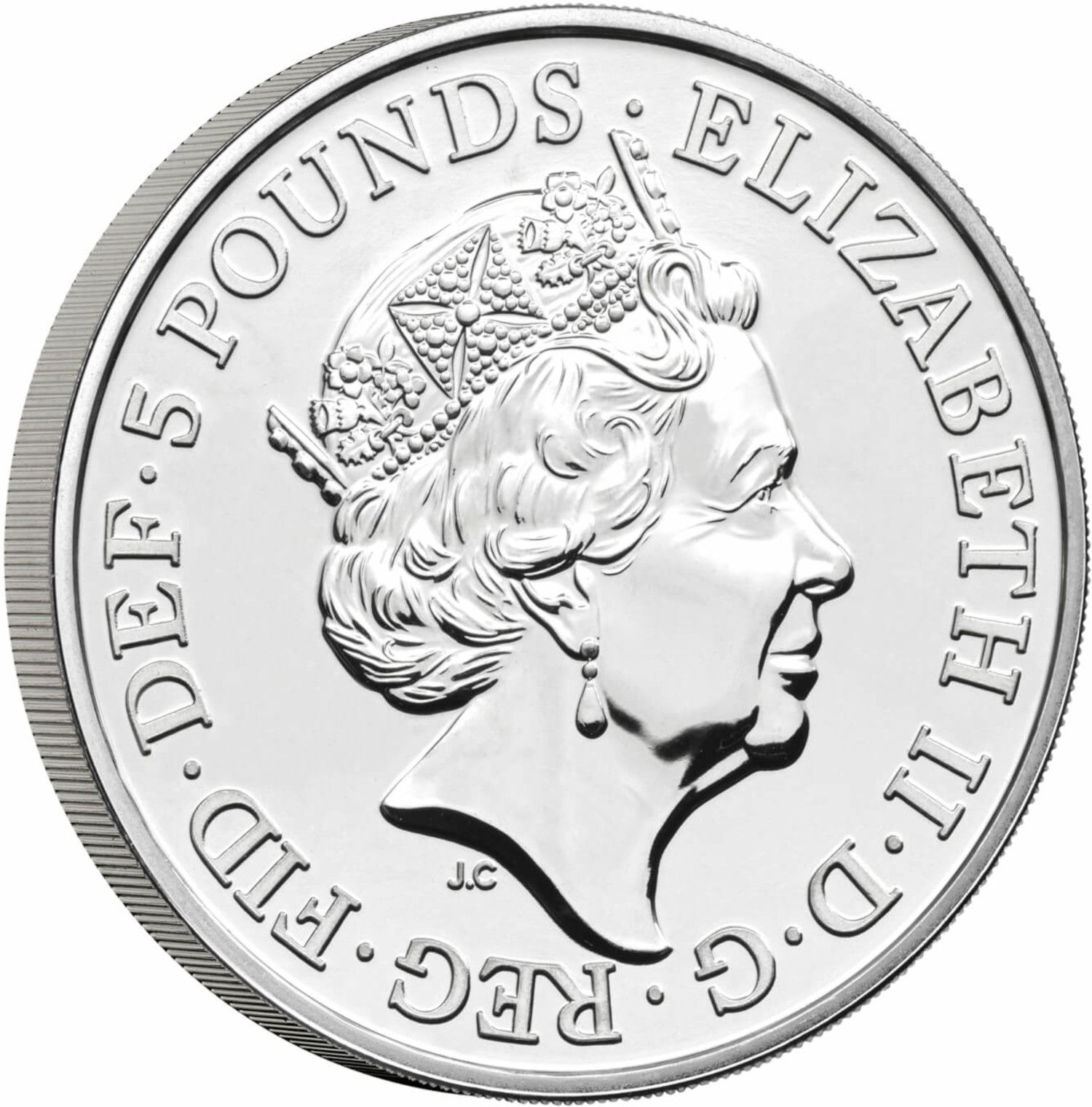 5 Pounds - Elizabeth II Posthumous; 5th portrait; Year of the Rabbit obverse