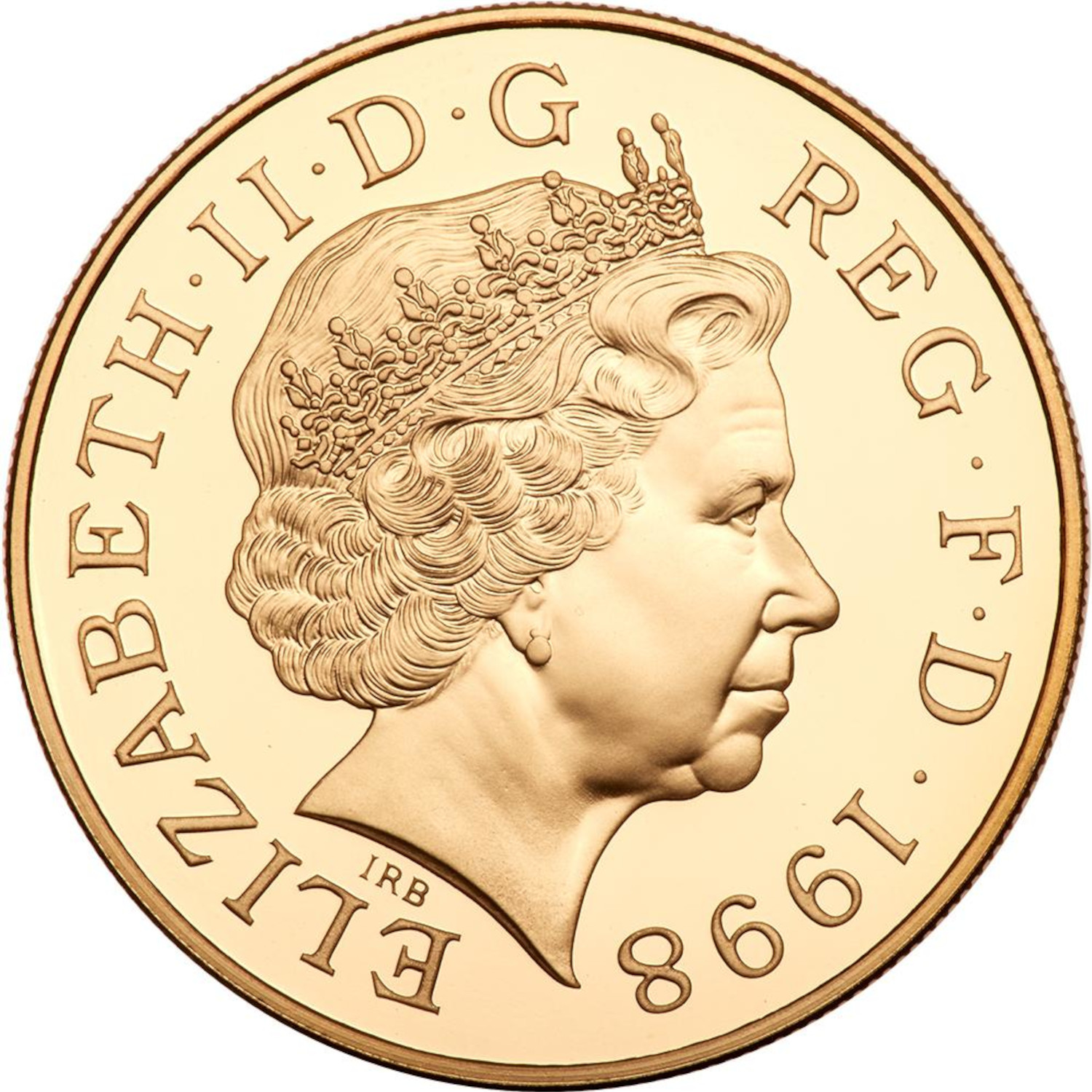 5 Pounds - Elizabeth II Prince Charles' 50th Birthday; Gold Proof obverse