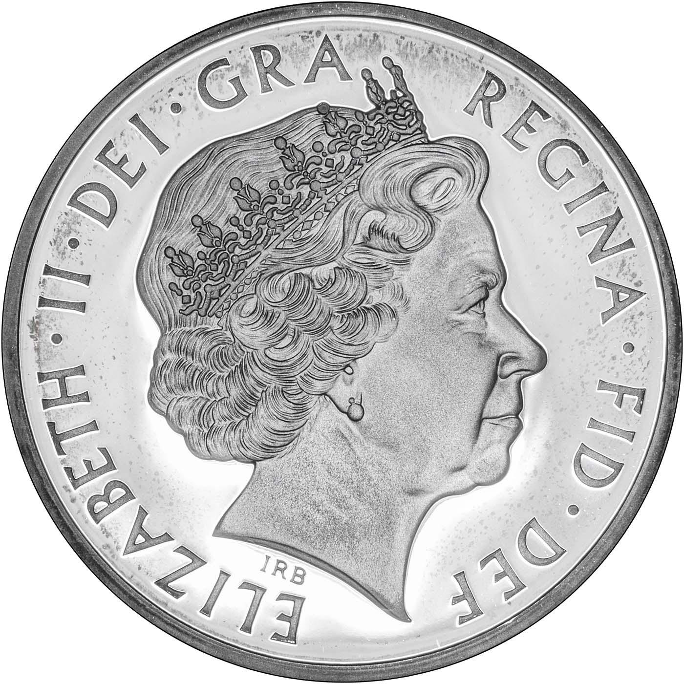 5 Pounds - Elizabeth II Prince Philip 90th Birthday; Platinum Piedfort obverse