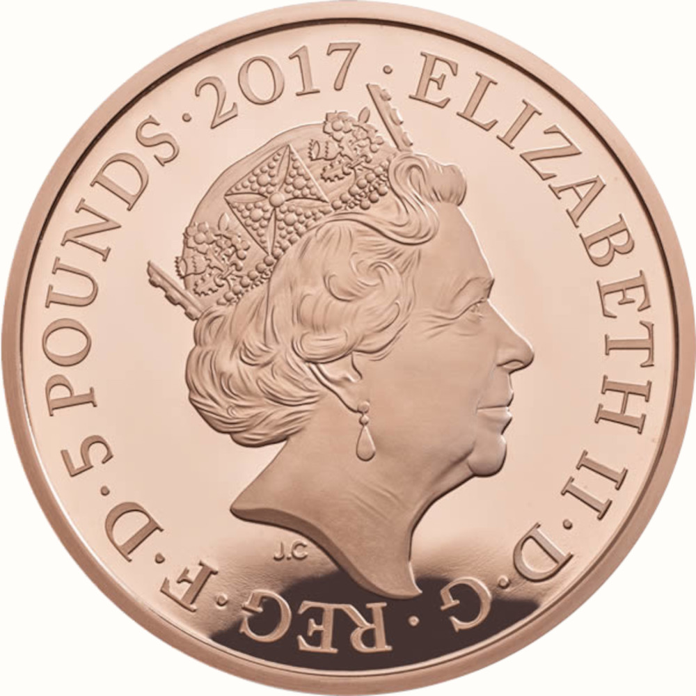 5 Pounds - Elizabeth II Prince Philip; Gold Proof obverse