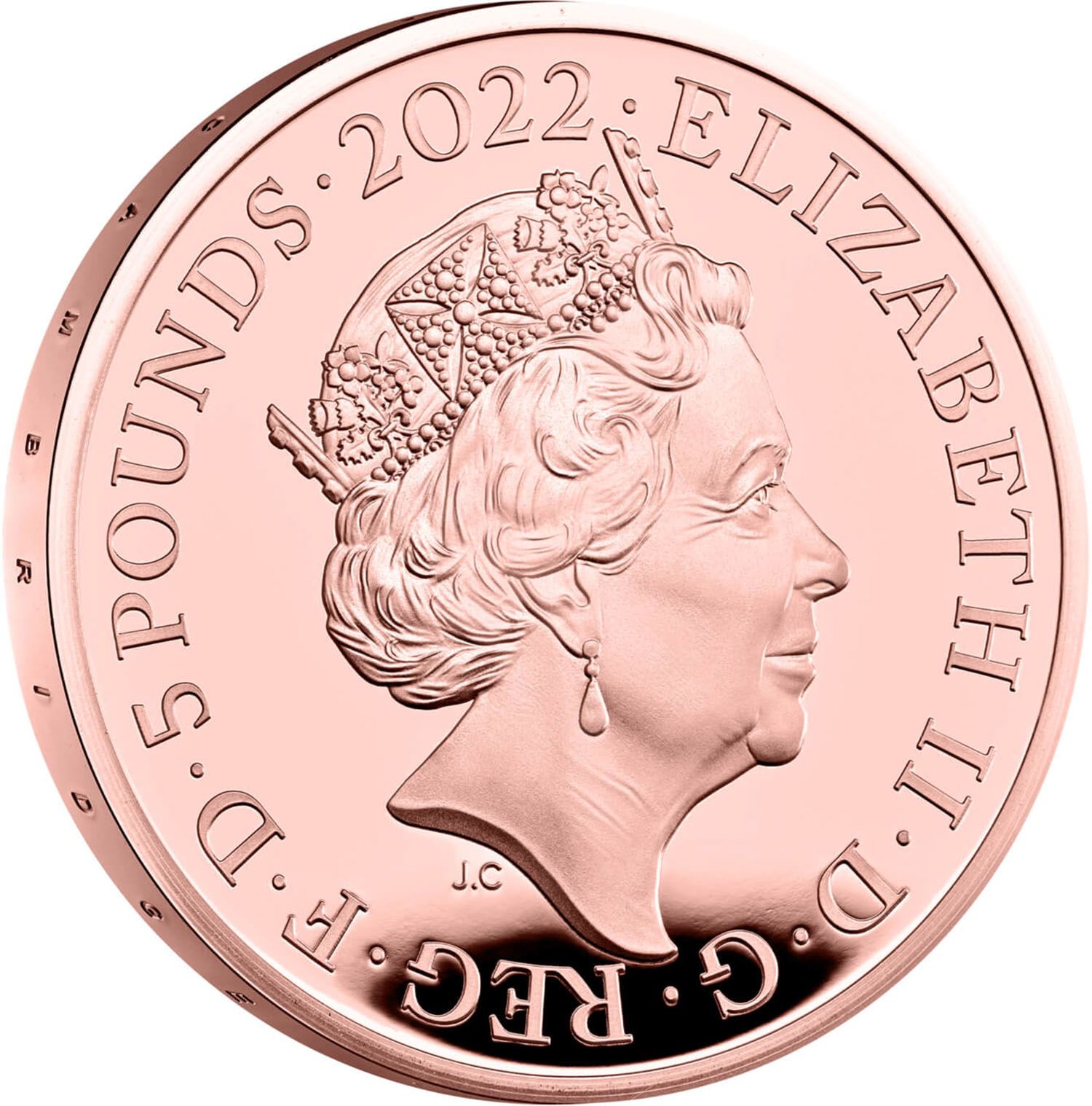 5 Pounds - Elizabeth II Prince William's Birthday; Gold Proof obverse