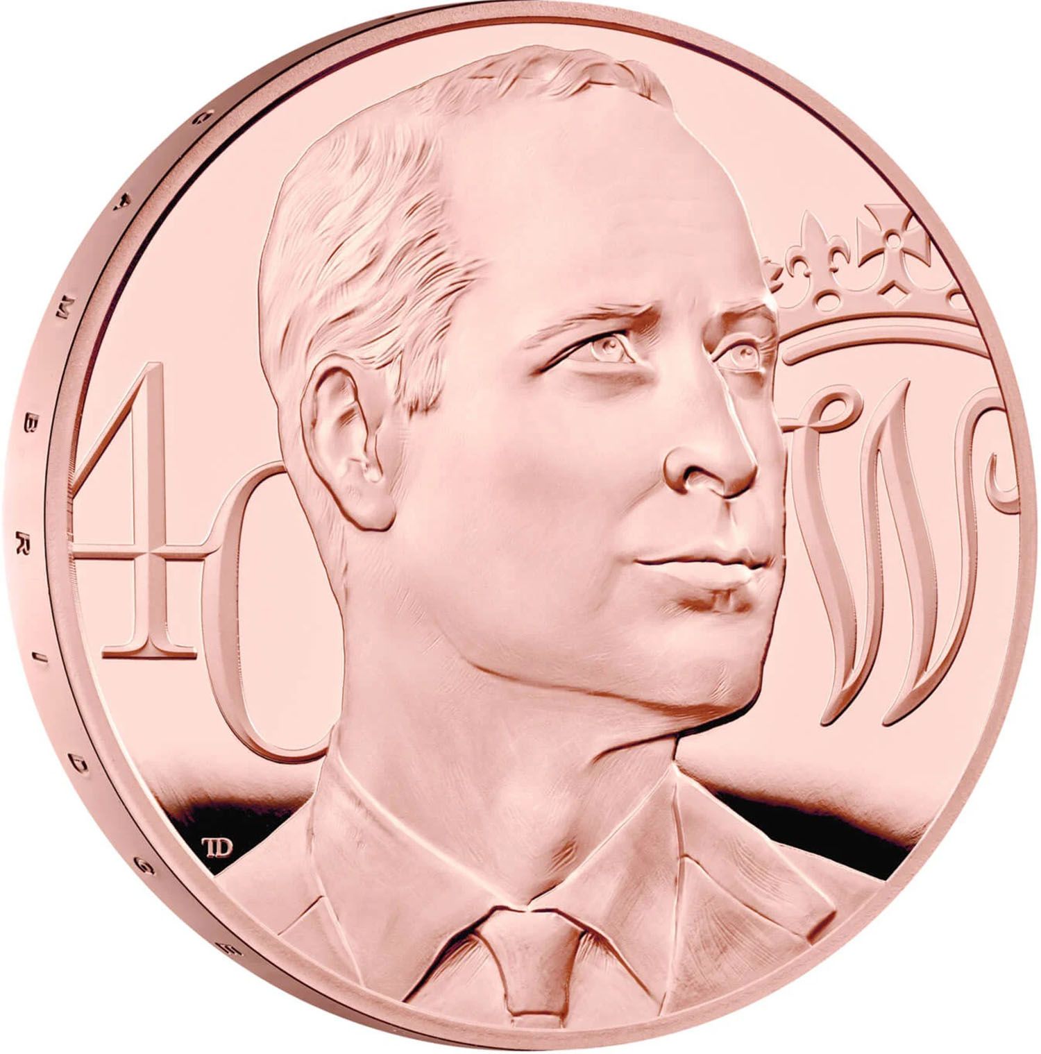 5 Pounds - Elizabeth II Prince William's Birthday; Gold Proof reverse