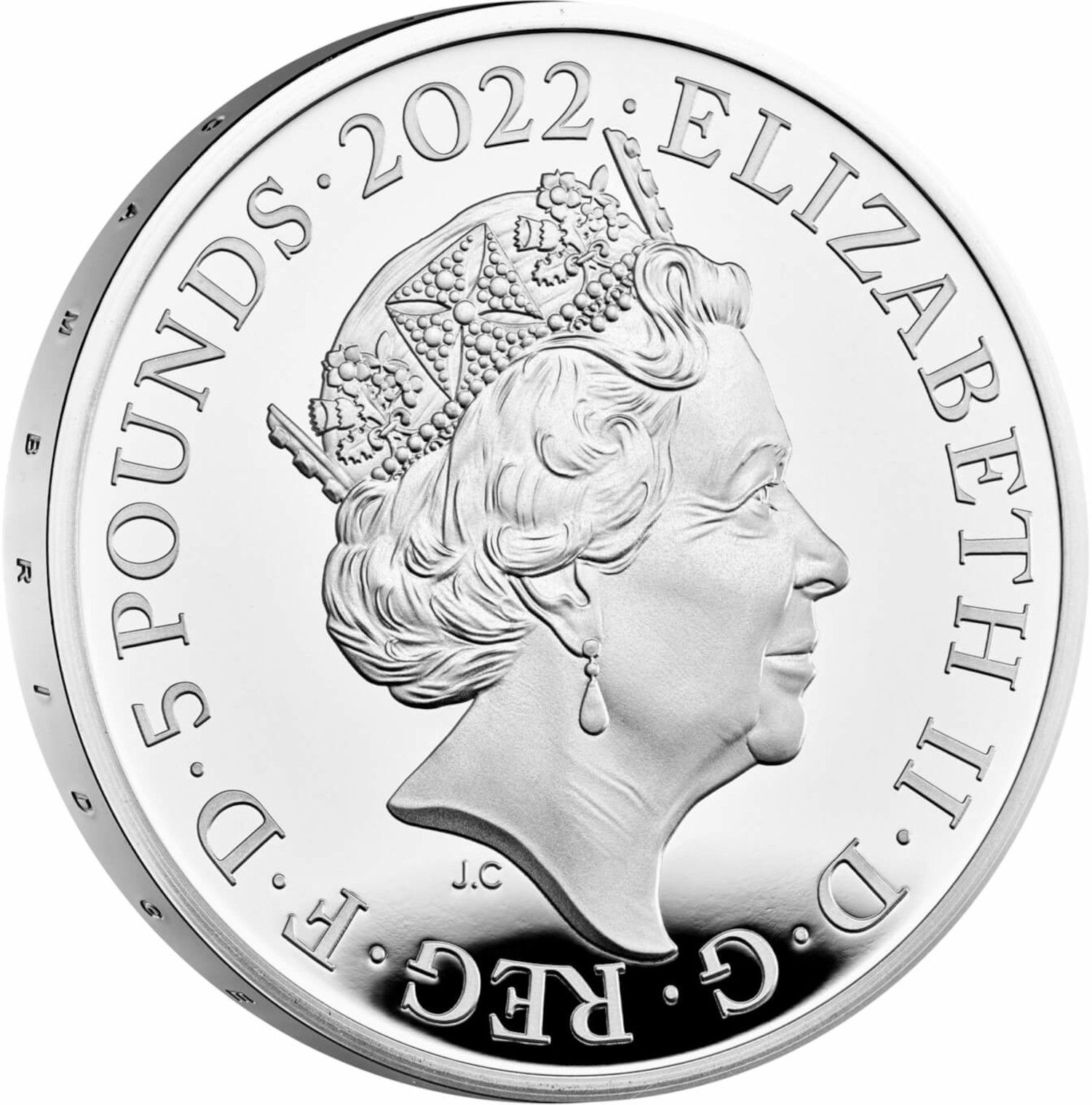 5 Pounds - Elizabeth II Prince William's Birthday; Silver Proof obverse