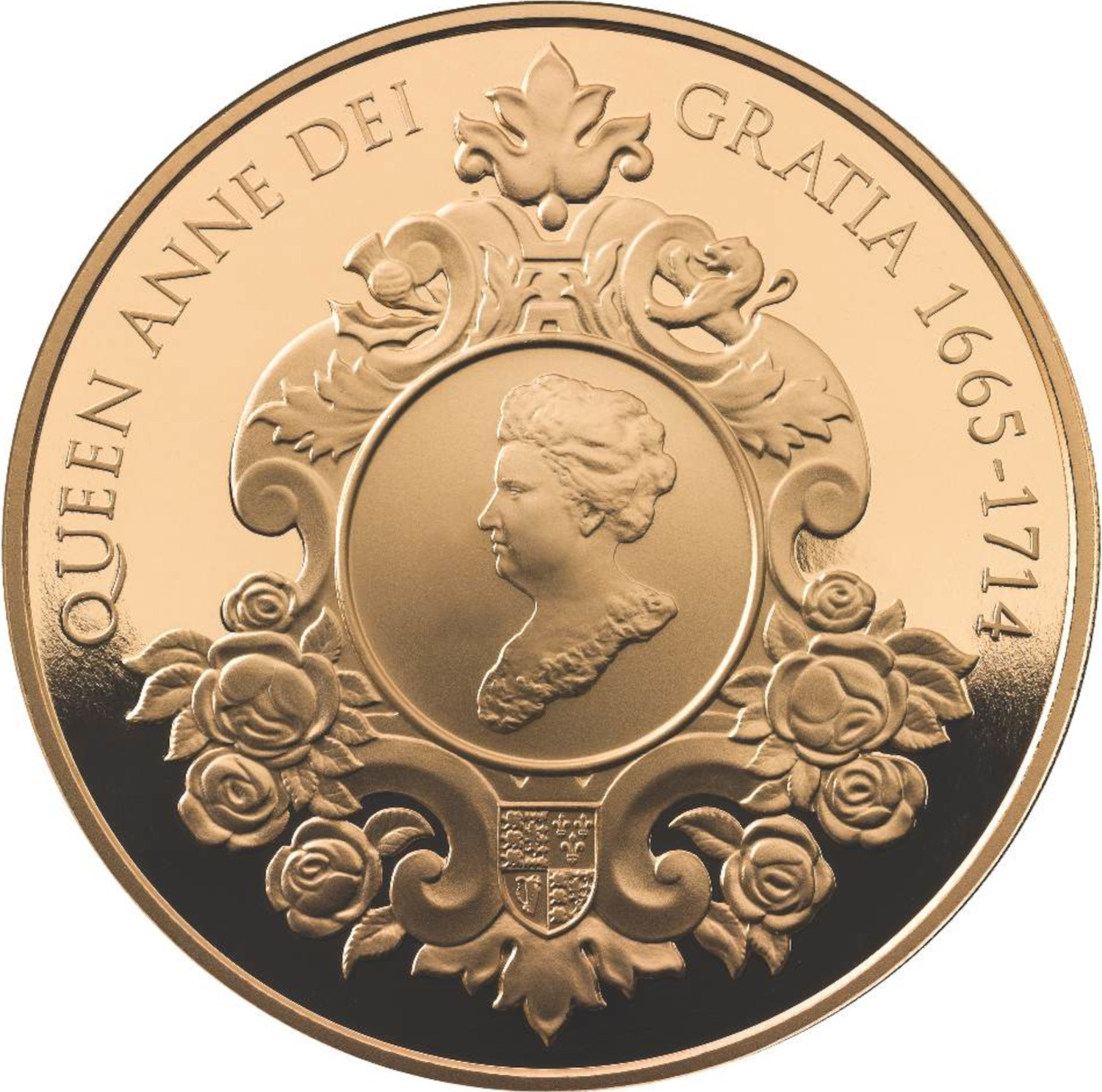 5 Pounds - Elizabeth II Queen Anne; Gold Proof reverse