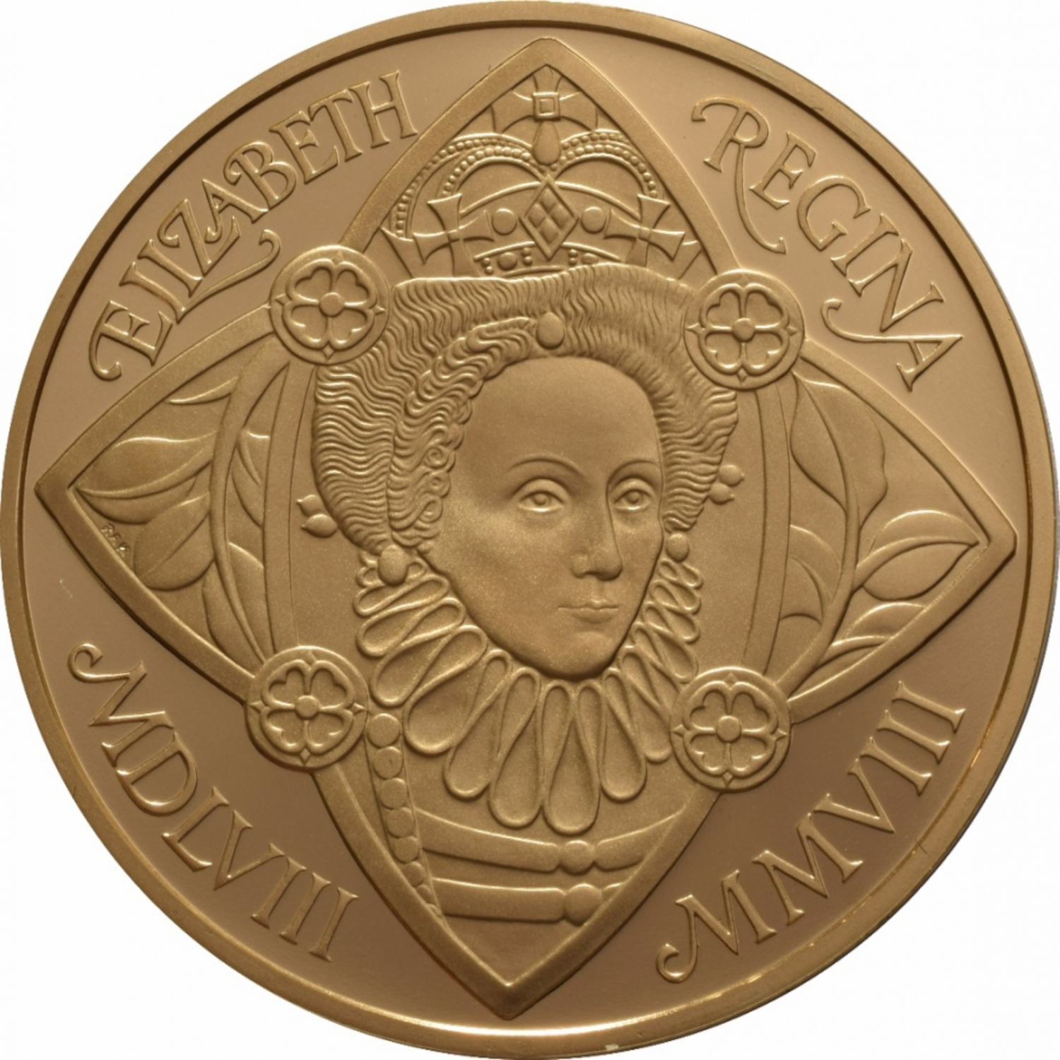5 Pounds - Elizabeth II Queen Elizabeth I; Gold Proof
